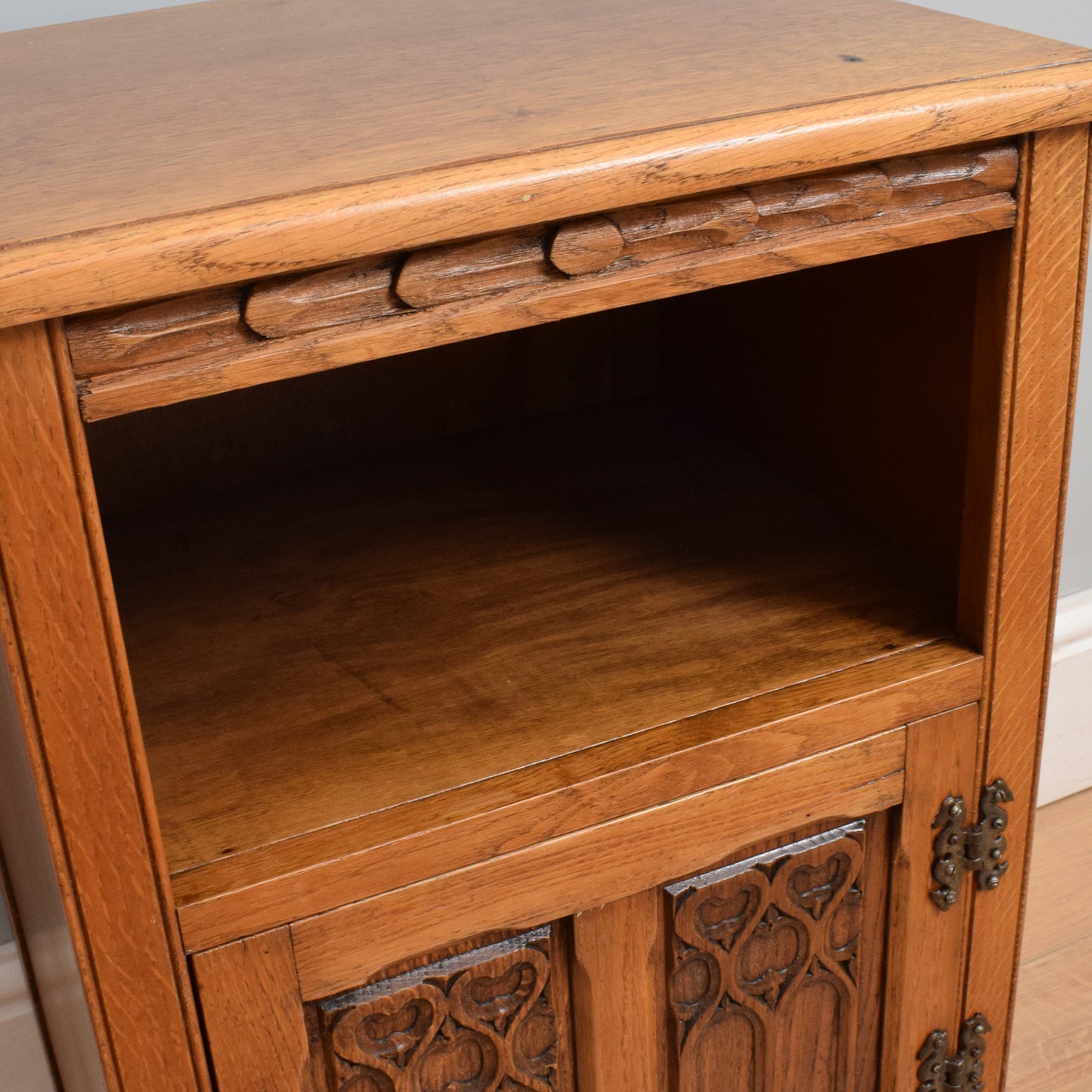 Carved Oak Bedside