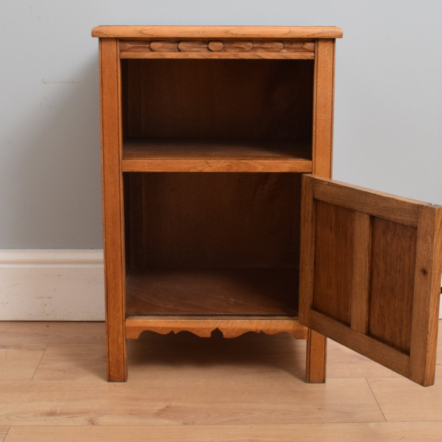 Carved Oak Bedside