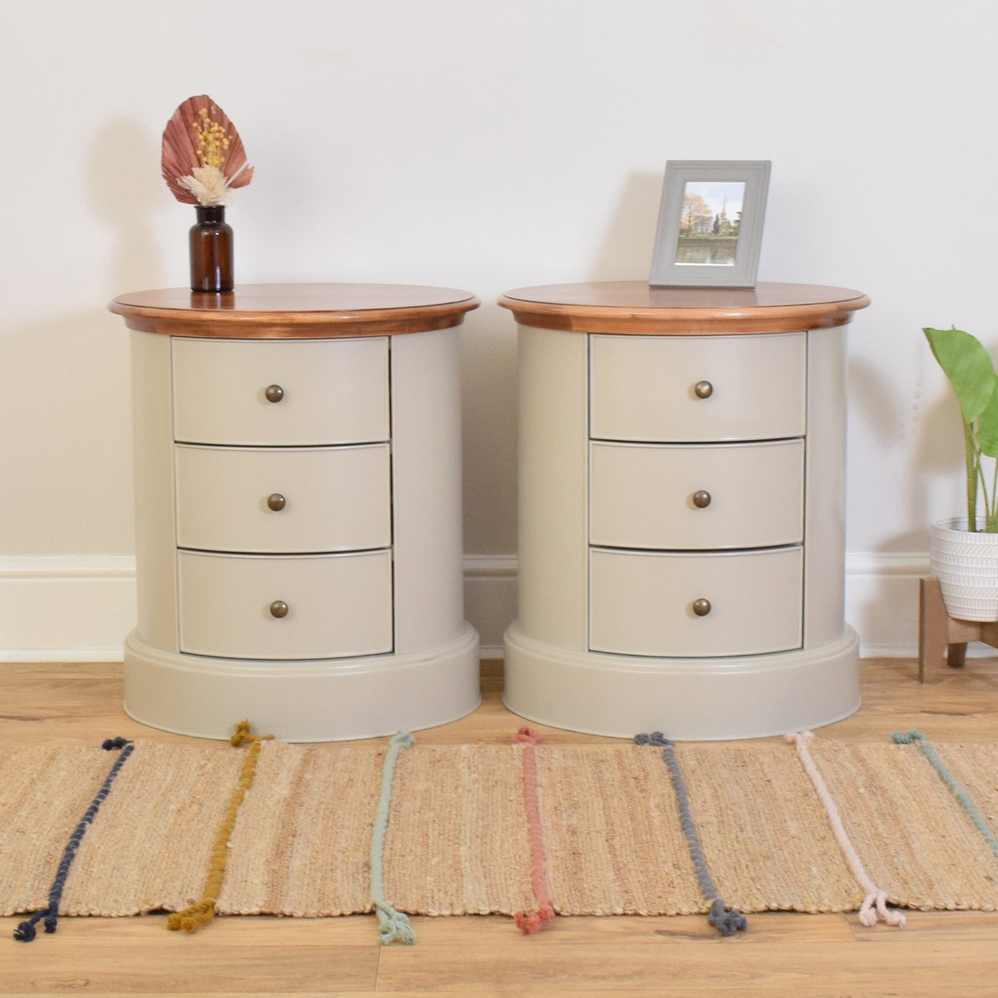 Pair Of Painted Bedsides