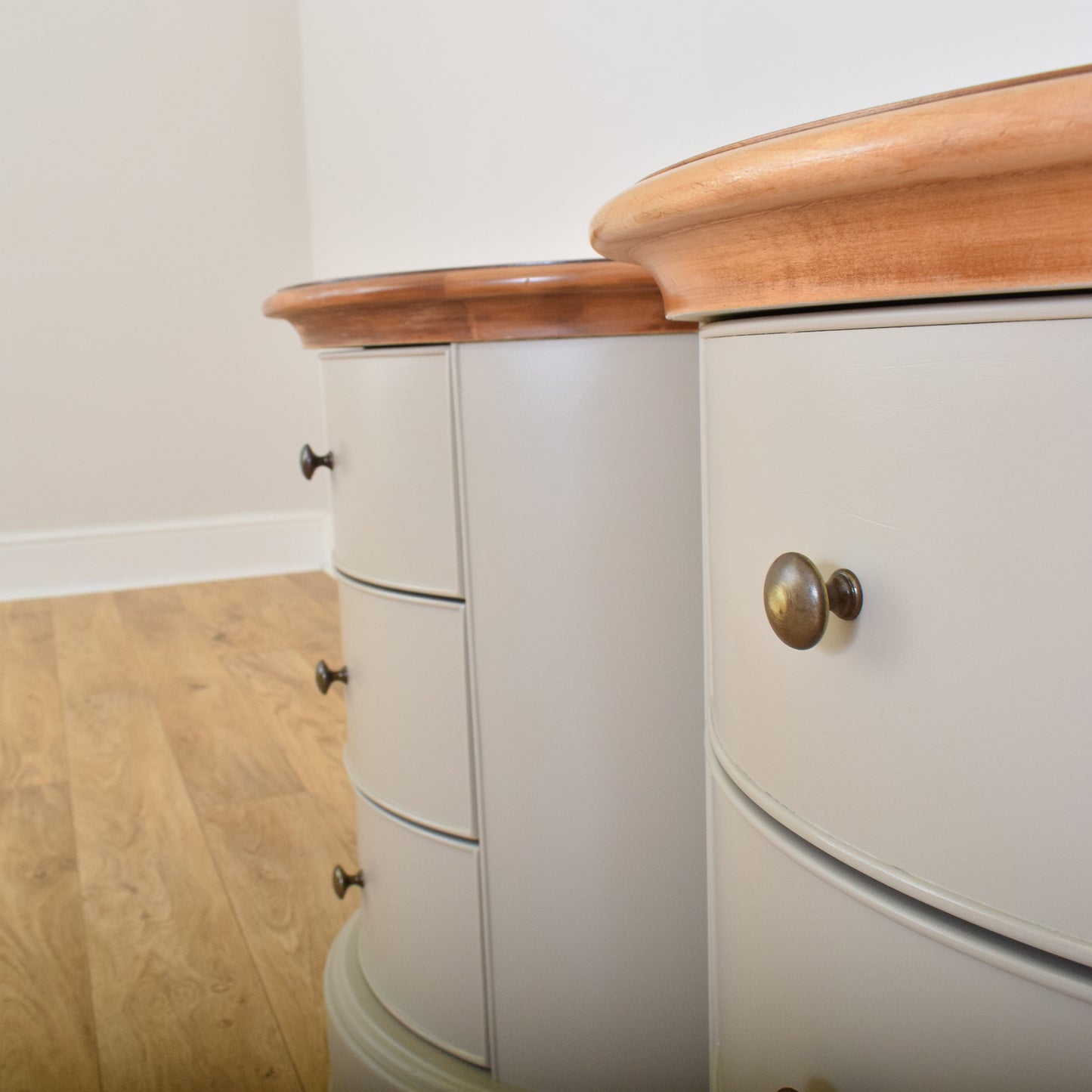 Pair Of Painted Bedsides