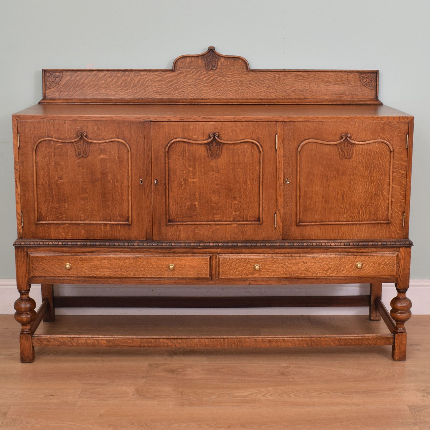 Carved Oak Sideboard