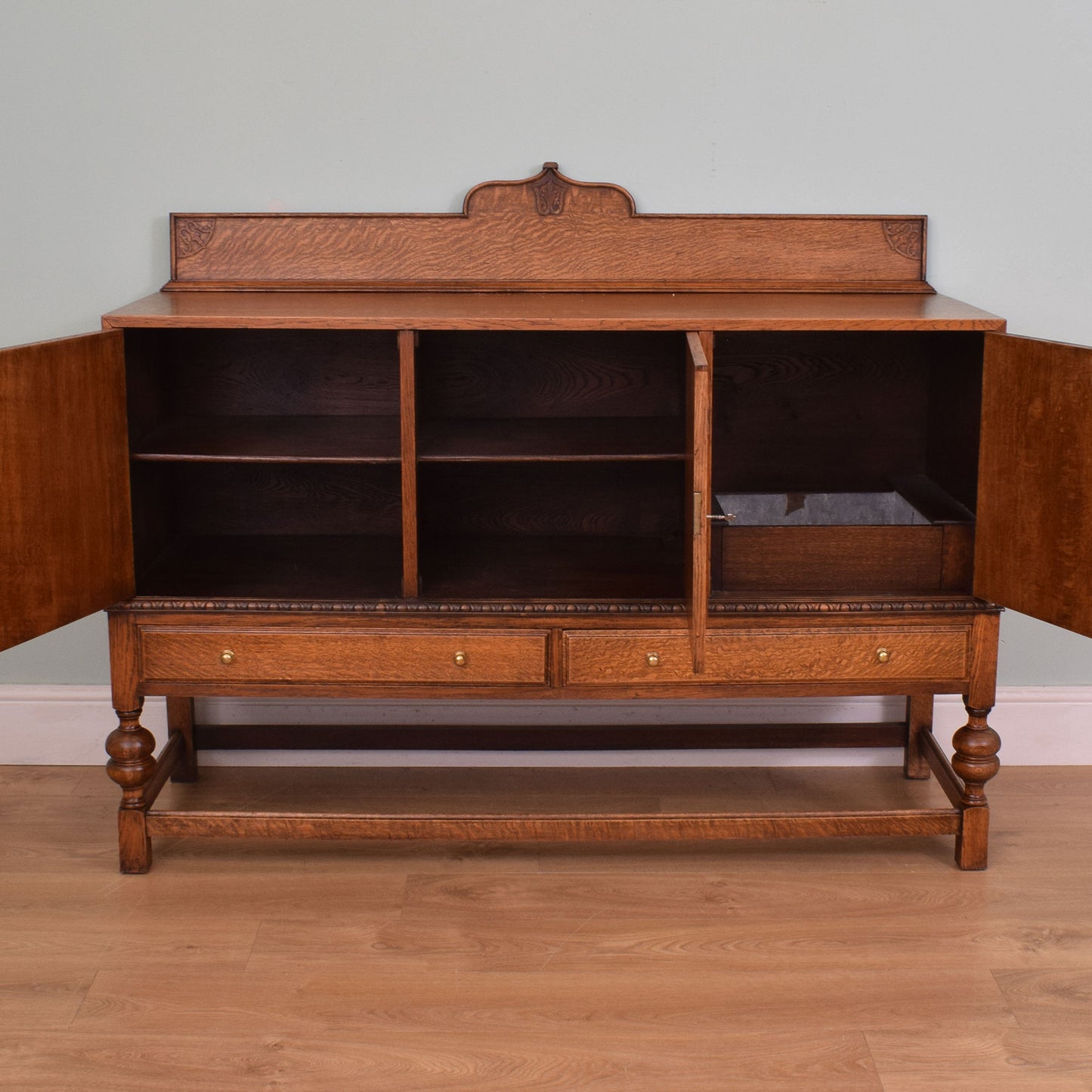 Carved Oak Sideboard