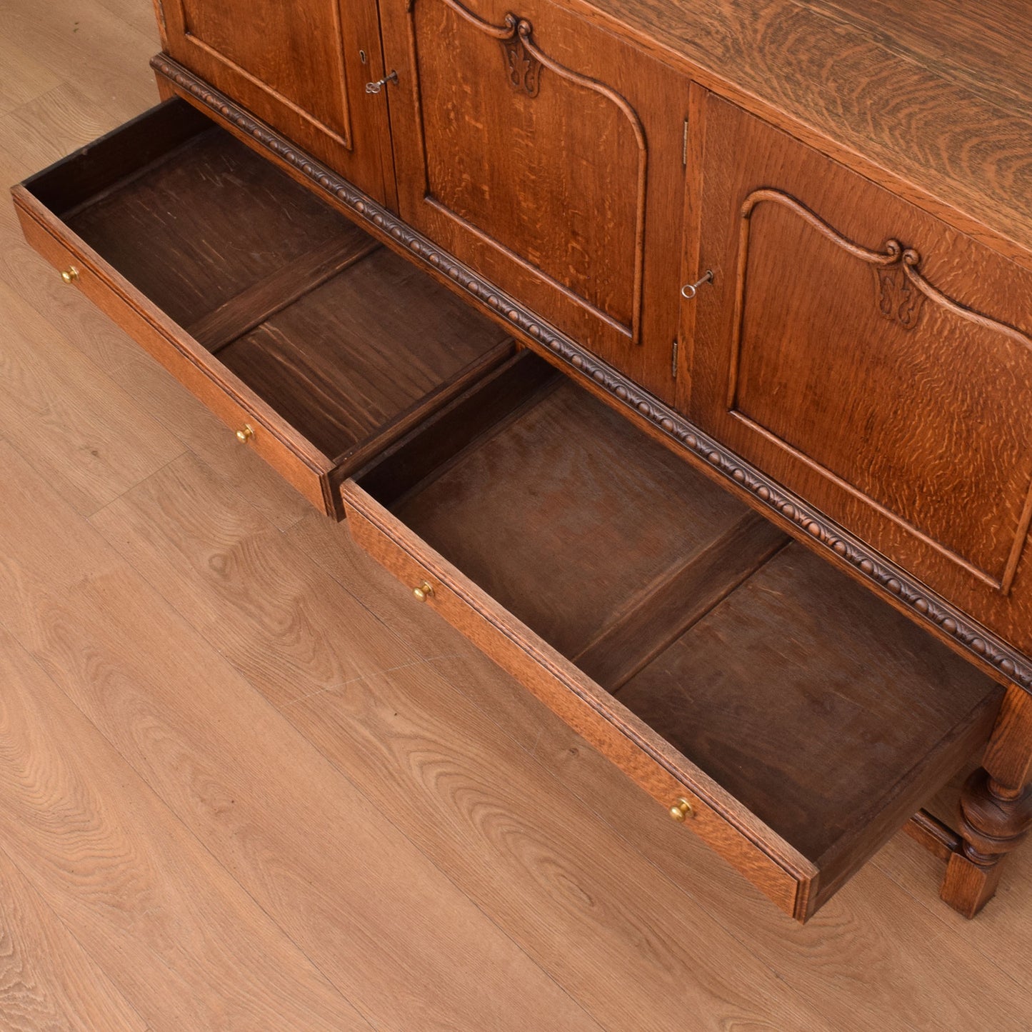 Carved Oak Sideboard