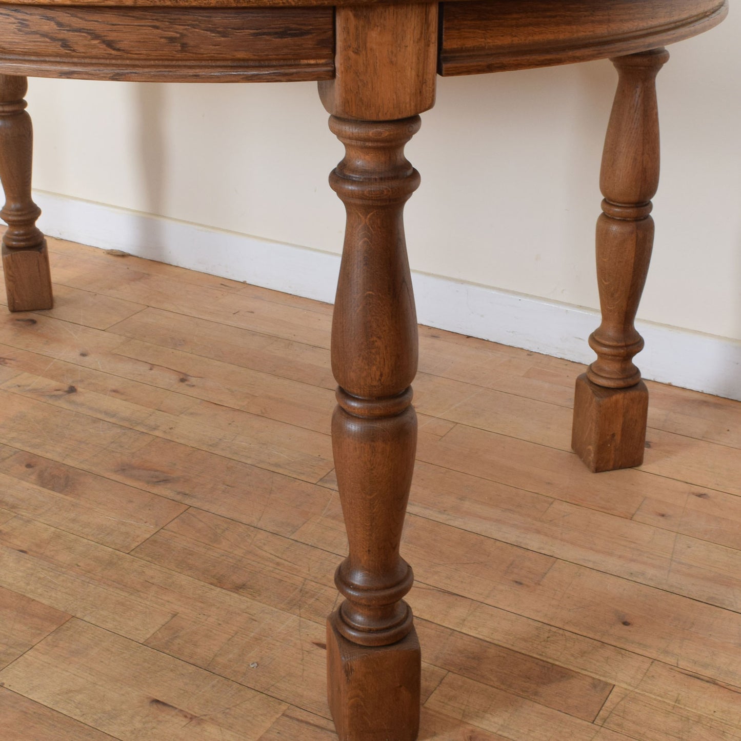 Restored Oak Table and Six Chairs