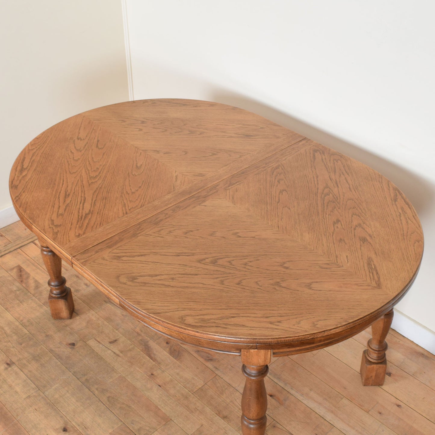 Restored Oak Table and Six Chairs