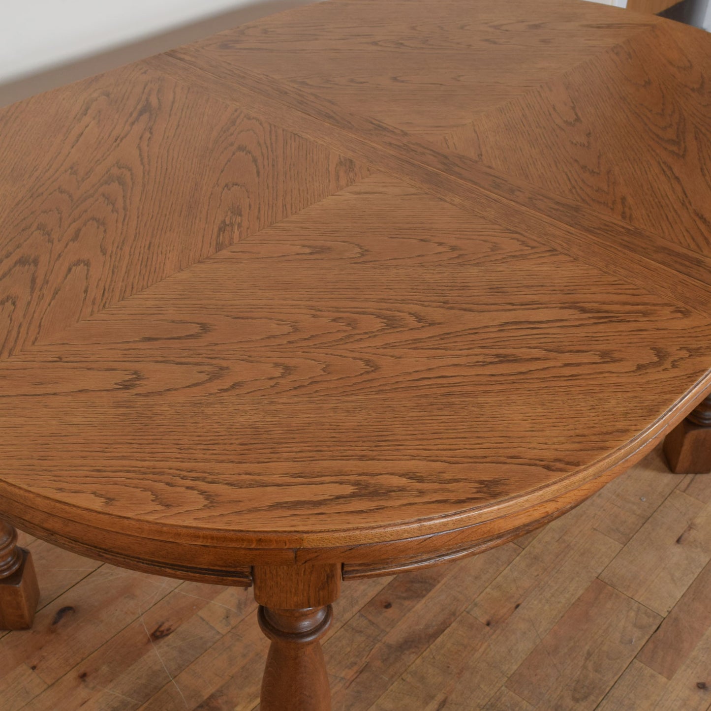 Restored Oak Table and Six Chairs
