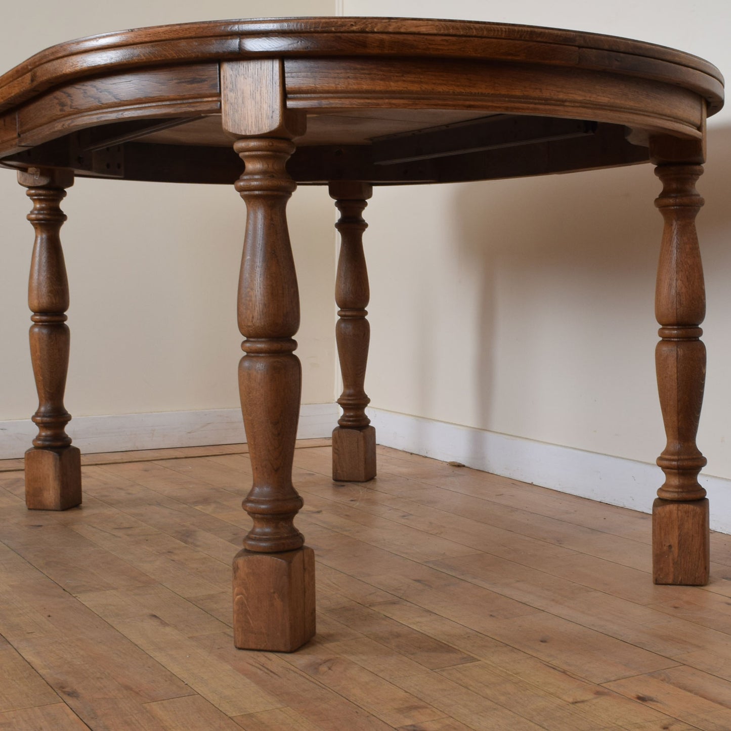 Restored Oak Table and Six Chairs