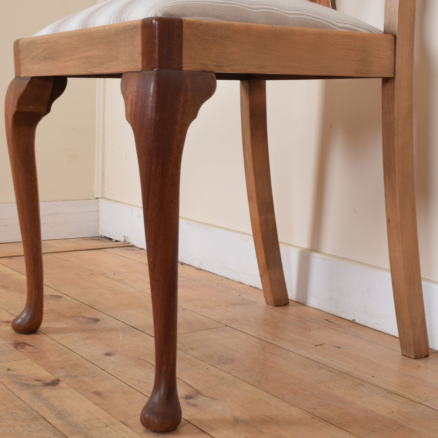 Restored Oak Table and Six Chairs