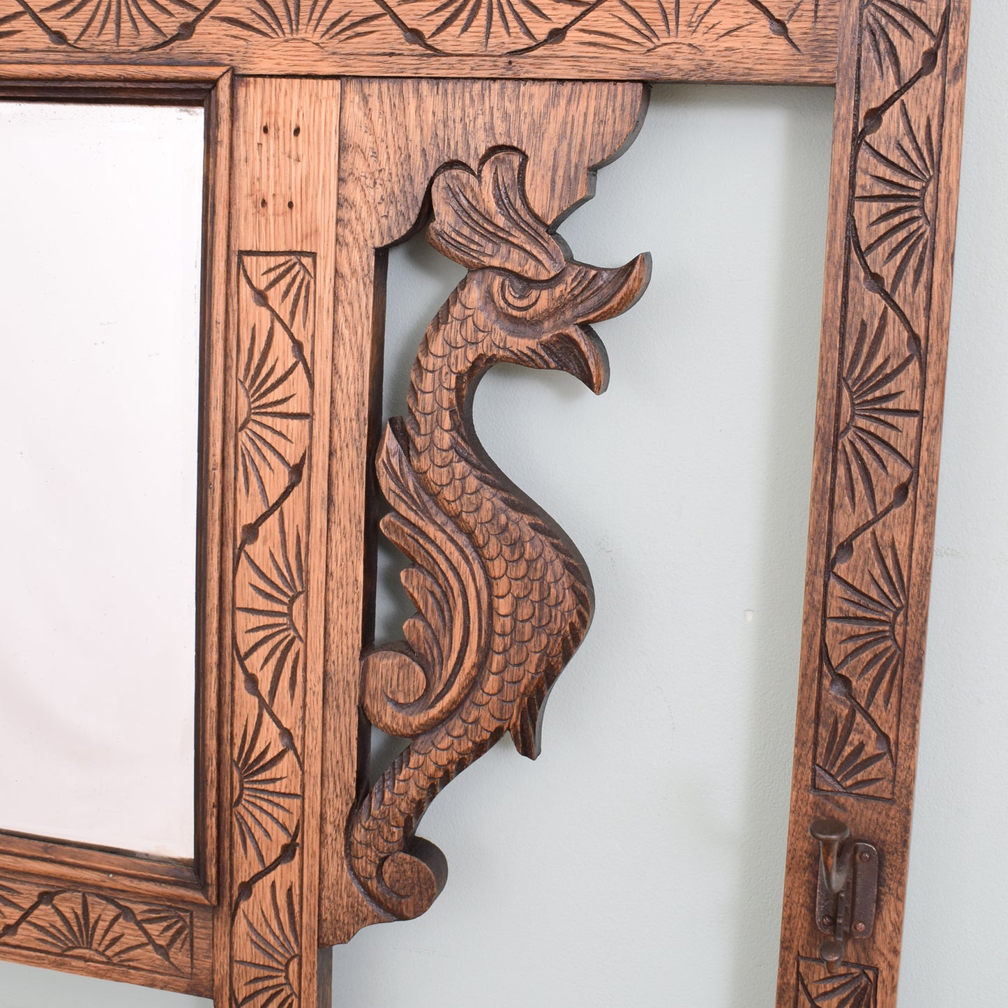 Carved Oak Hall Stand