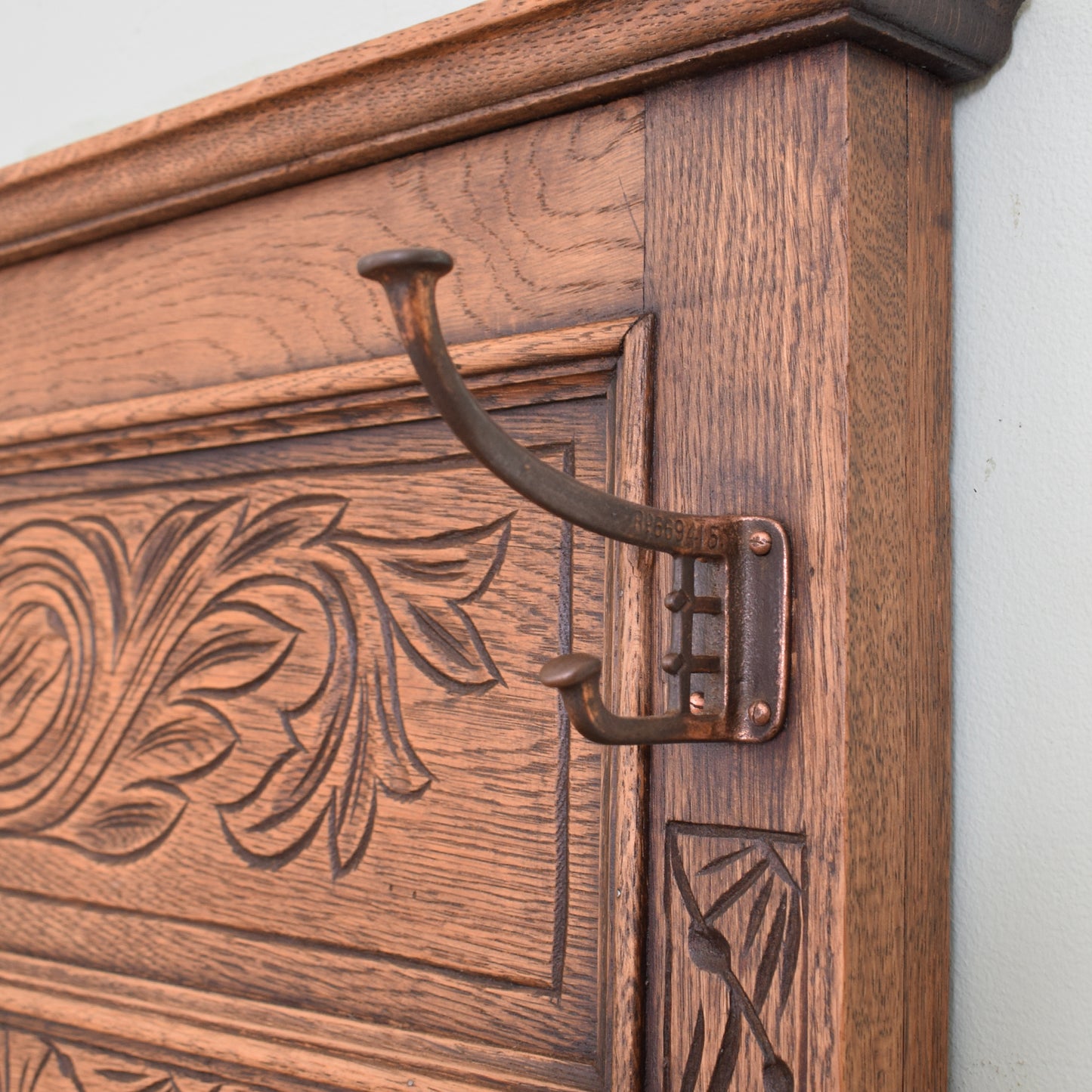 Carved Oak Hall Stand