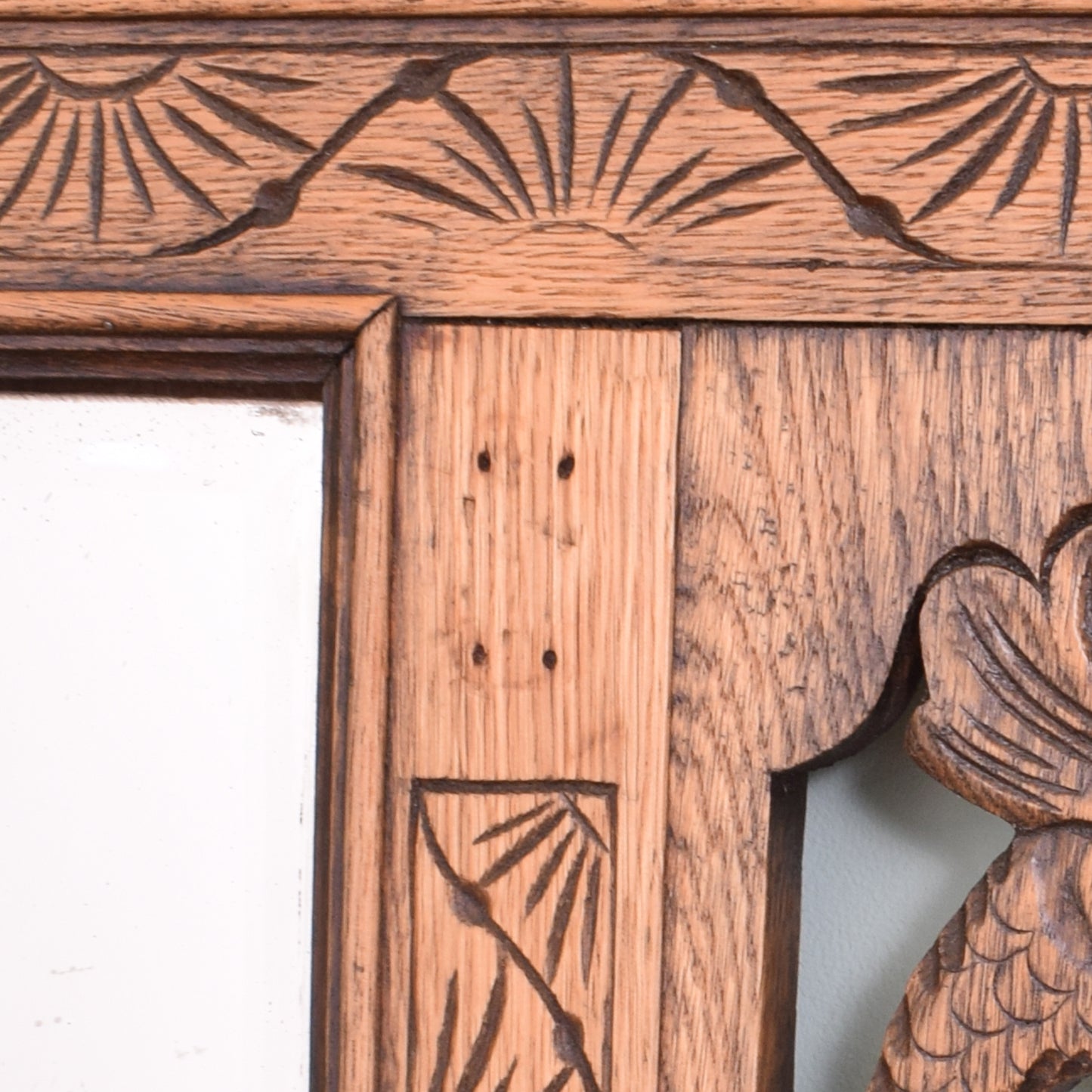 Carved Oak Hall Stand
