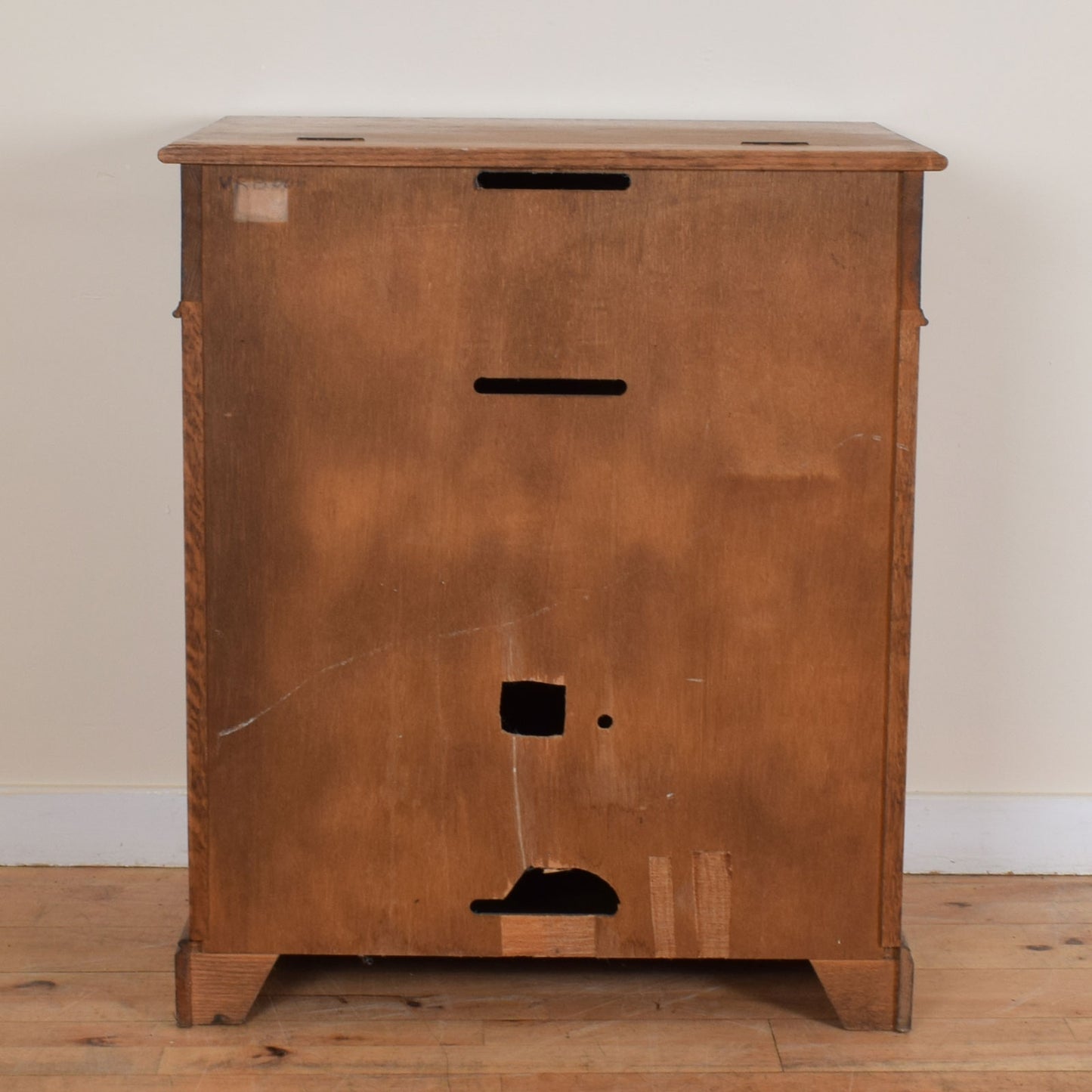 Carved Oak Hi-Fi Cabinet