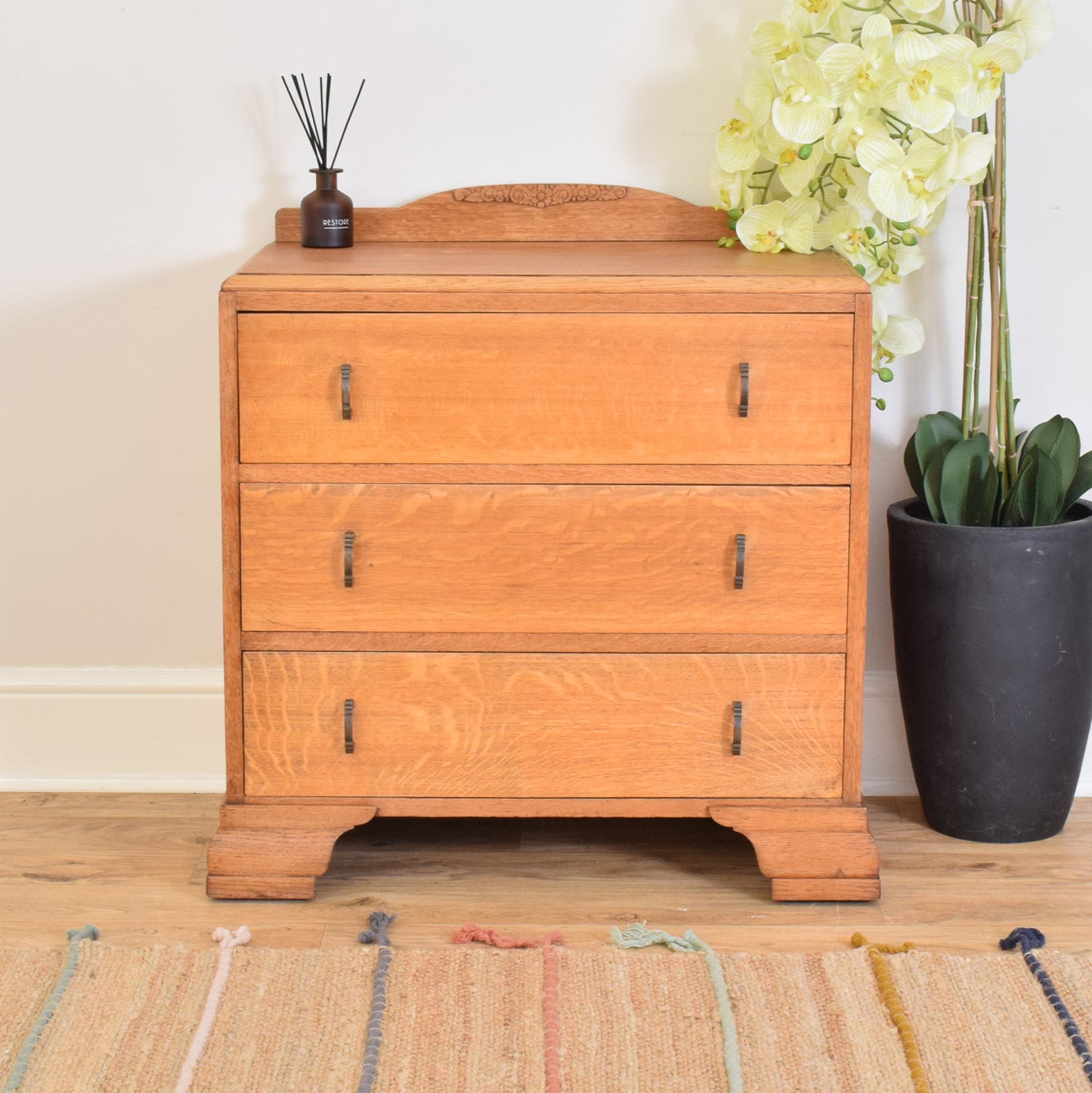 Restored Oak Chest Of Drawers