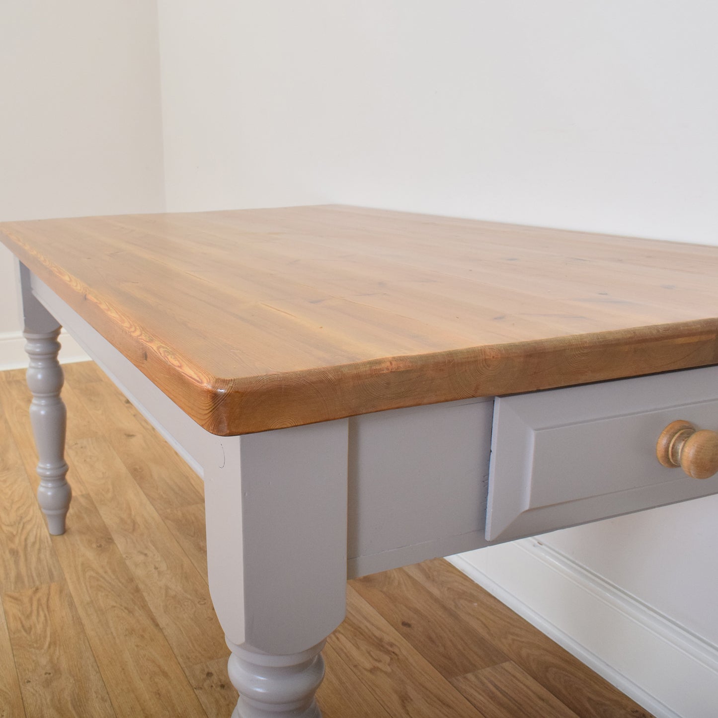 Painted Pine Table & Six Chairs
