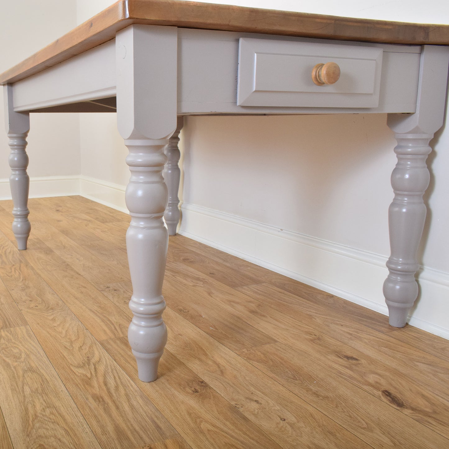 Painted Pine Table & Six Chairs