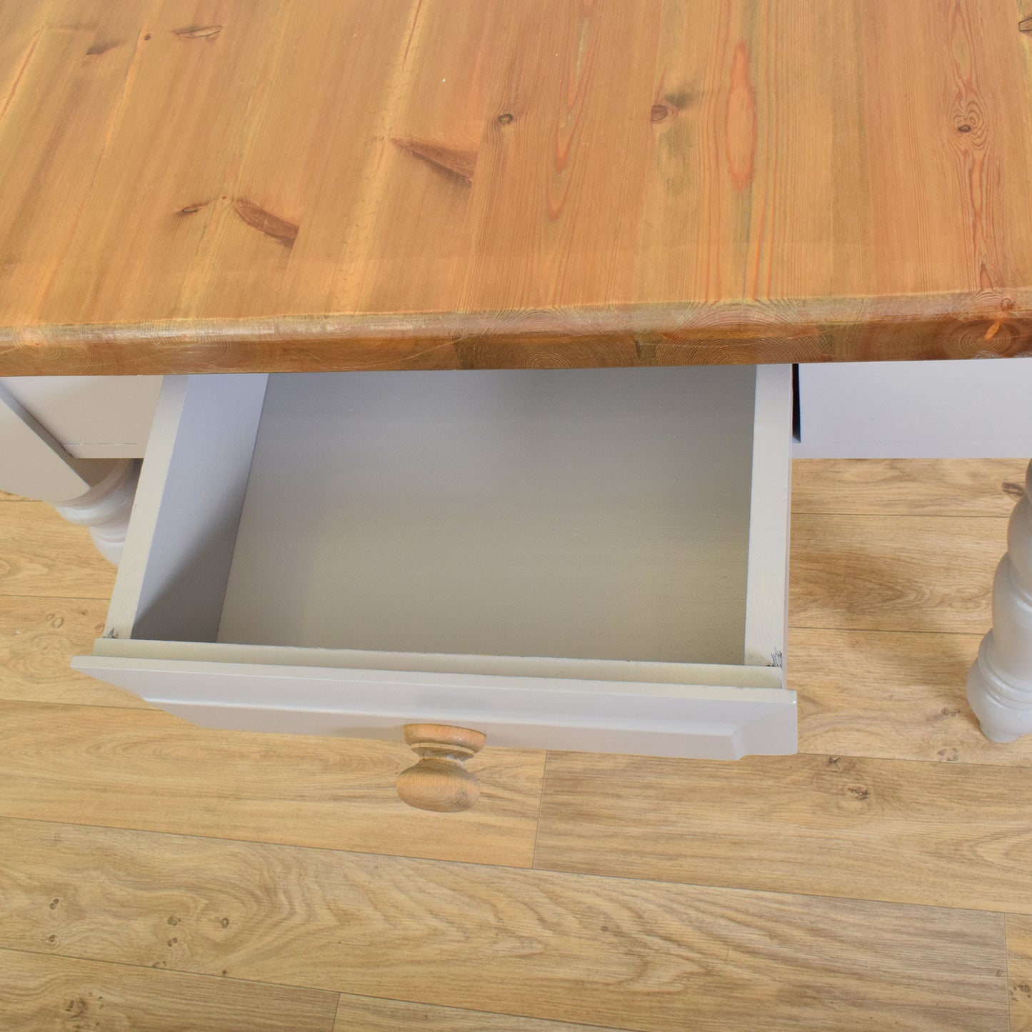 Painted Pine Table & Six Chairs