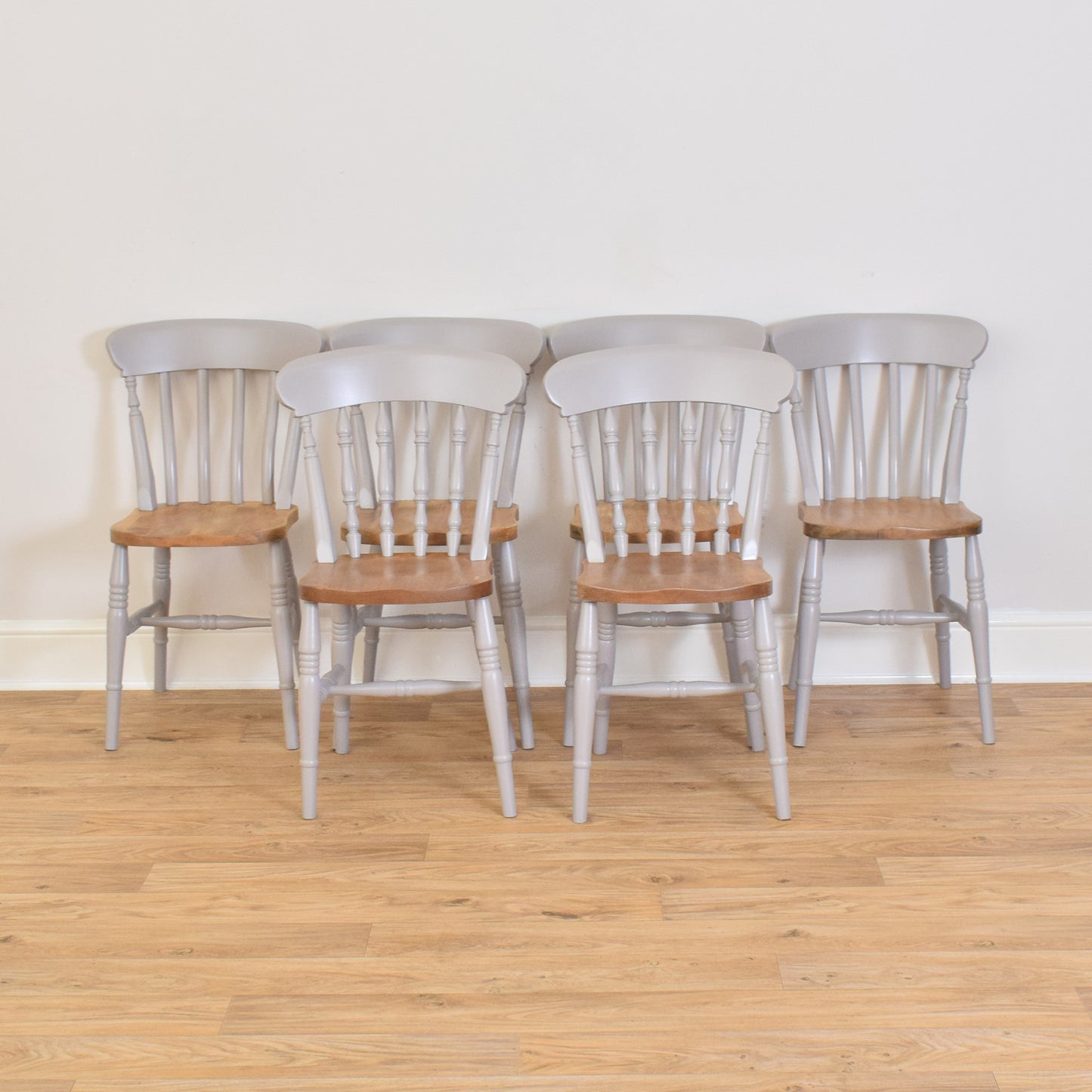 Painted Pine Table & Six Chairs