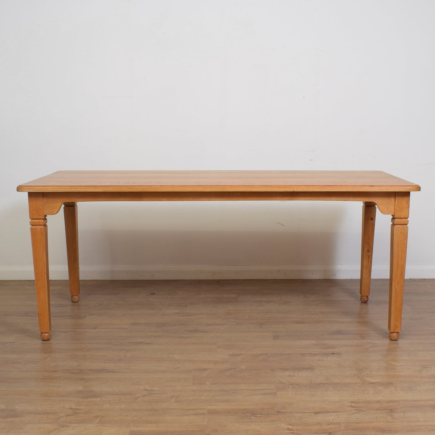 Windsor Style Oak Table And Six Chairs