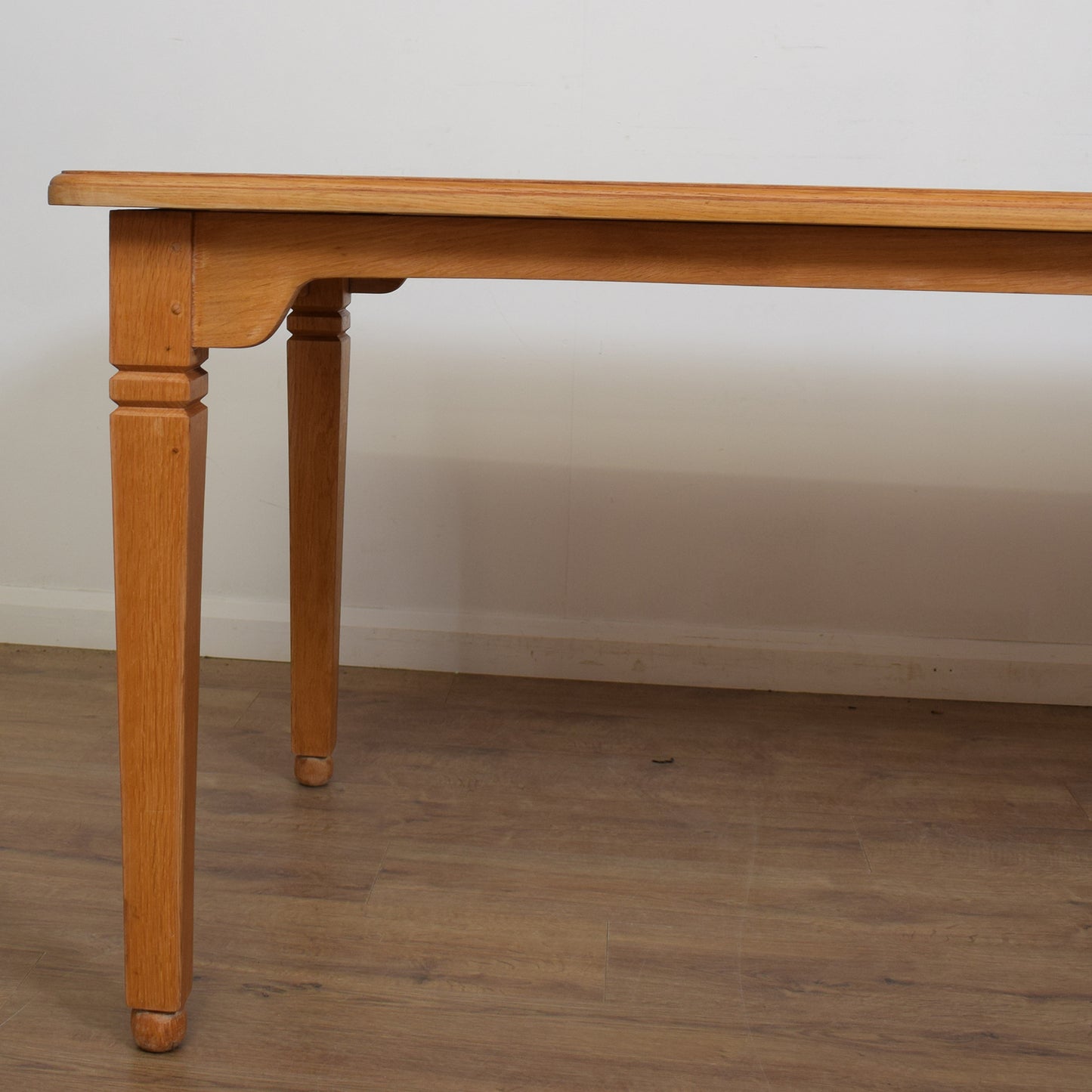 Windsor Style Oak Table And Six Chairs