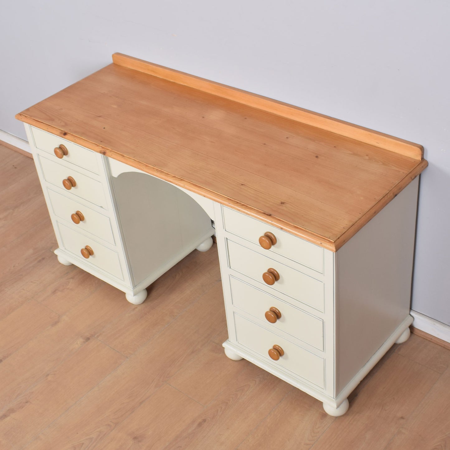 Painted Pine Dressing Table with Chair