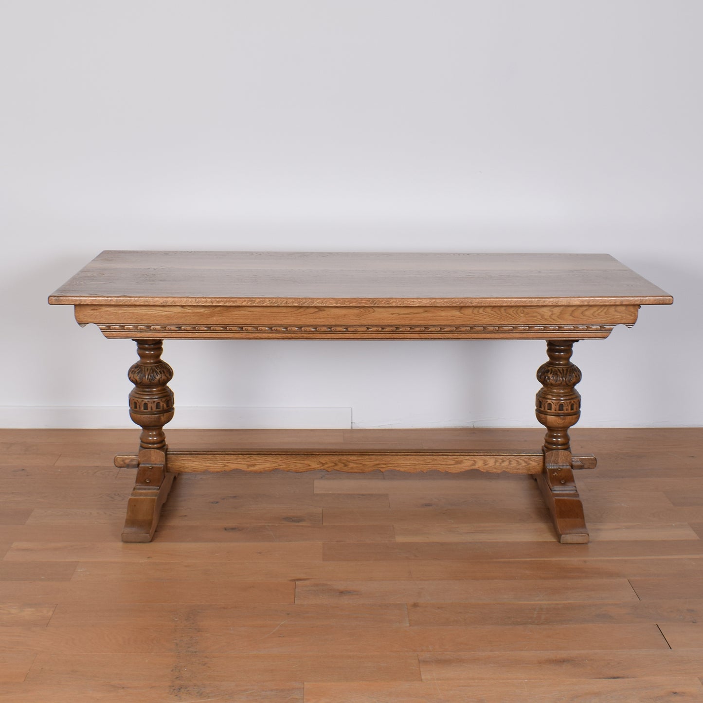 Oak Dining Table with Six Chairs