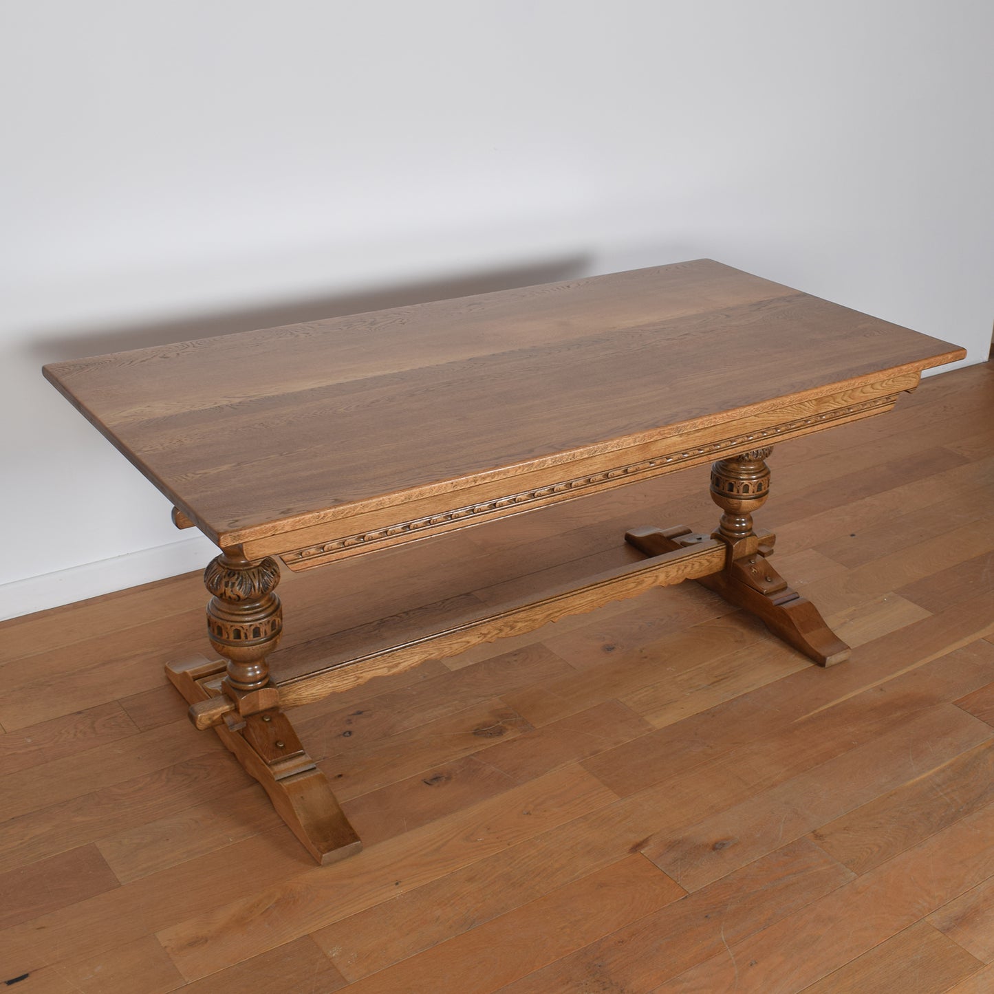 Oak Dining Table with Six Chairs