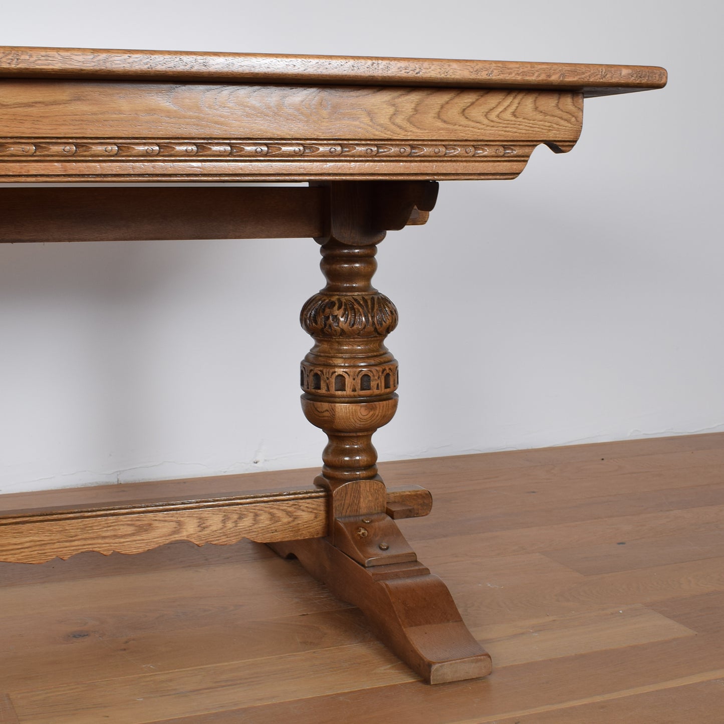 Oak Dining Table with Six Chairs