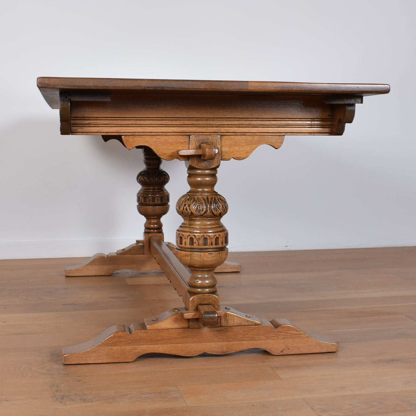 Oak Dining Table with Six Chairs