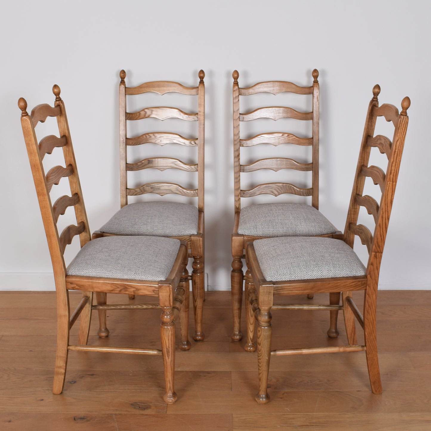 Oak Dining Table with Six Chairs