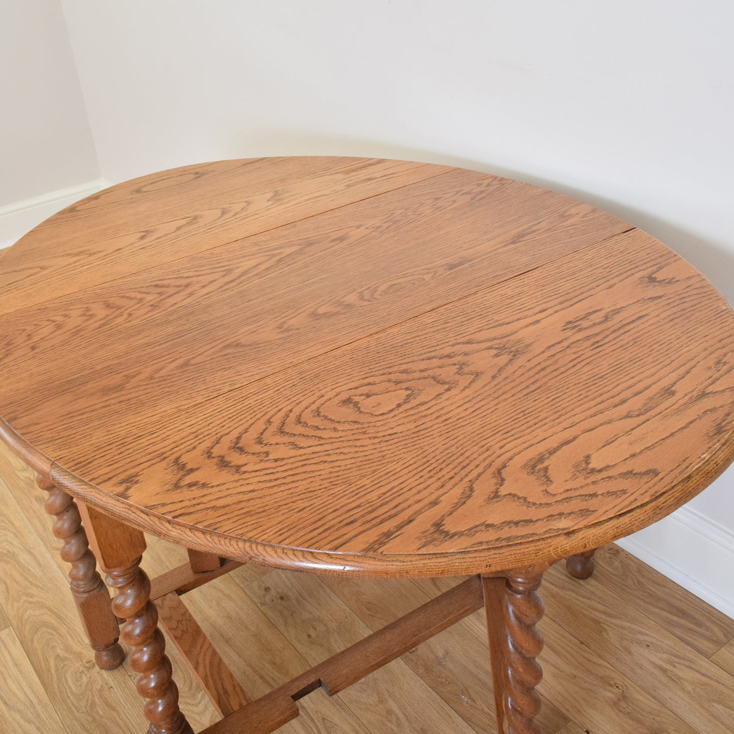 Restored Draw Leaf Table and Four Chairs