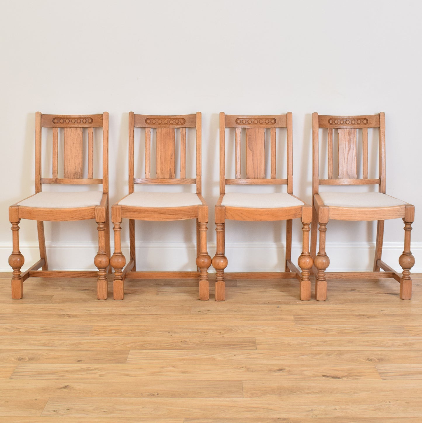 Restored Draw Leaf Table and Four Chairs