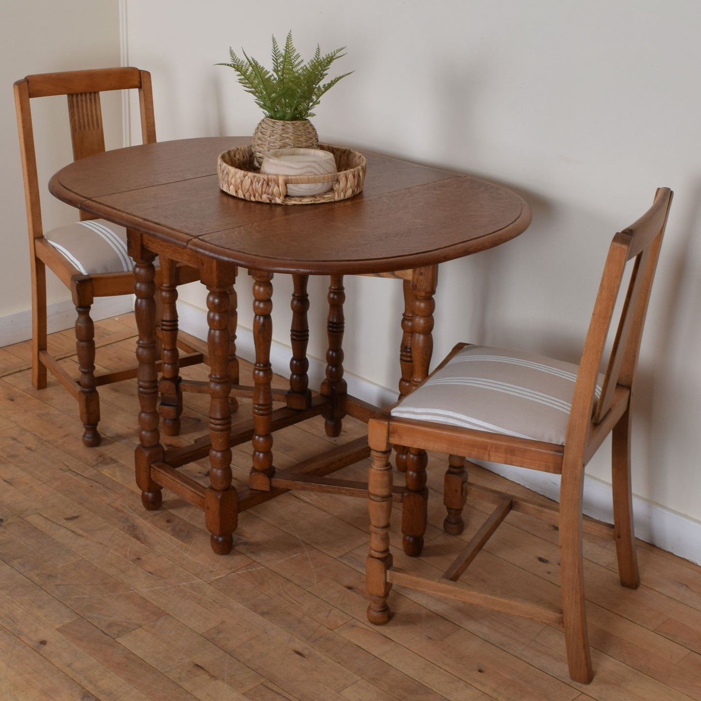 Drop Leaf Table and Two