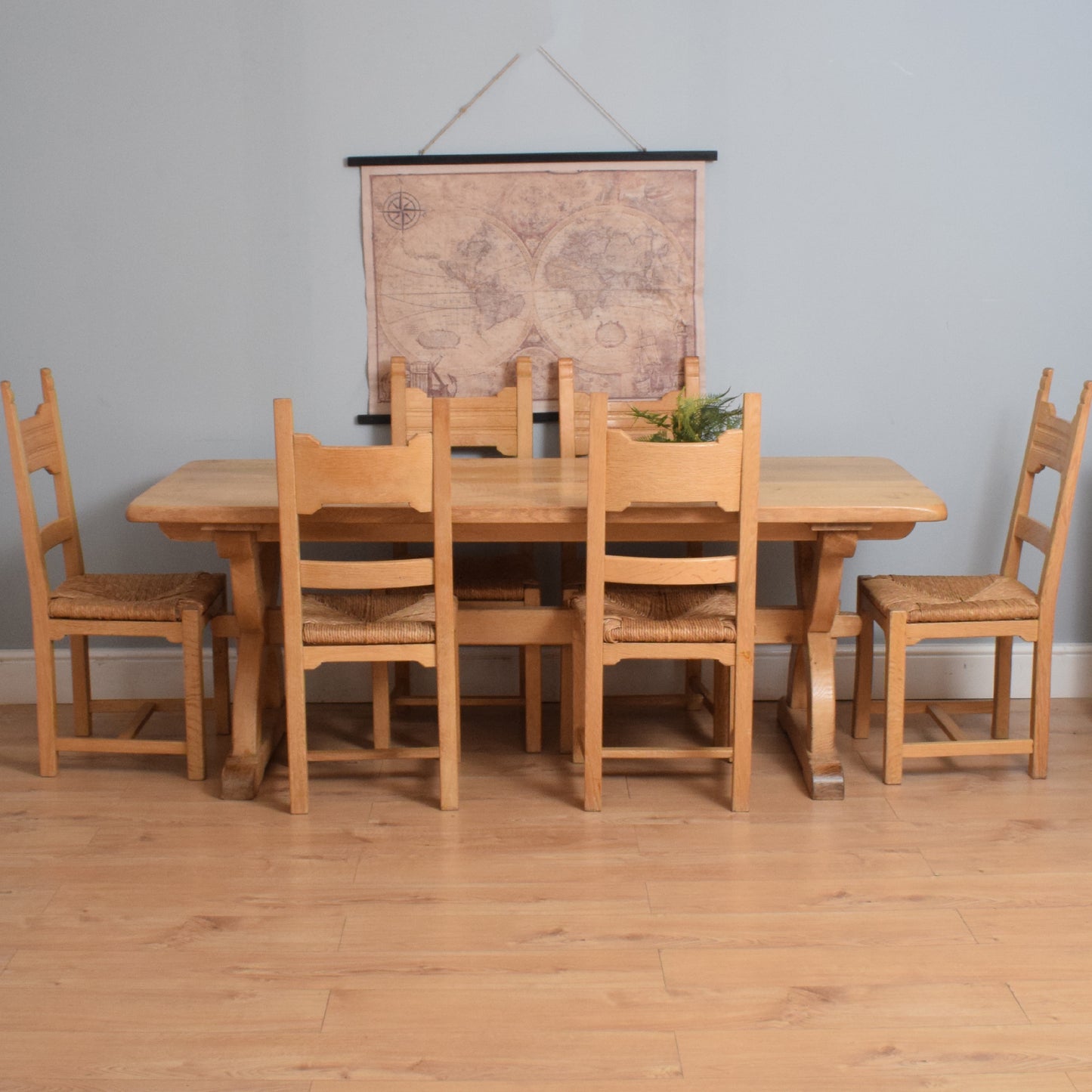 Farmhouse Style Table and Six Chairs