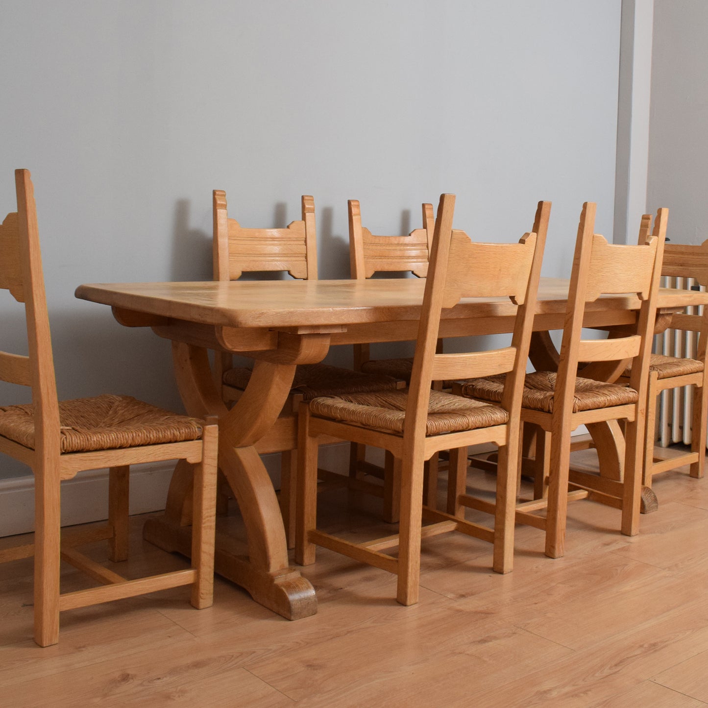 Farmhouse Style Table and Six Chairs