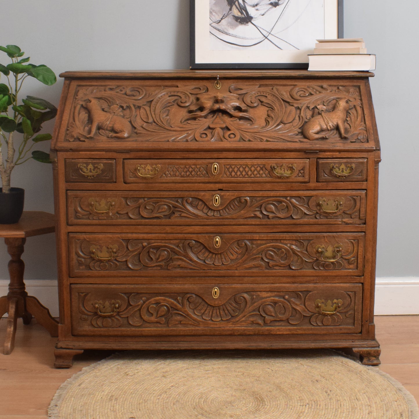 Antique Oak Bureau