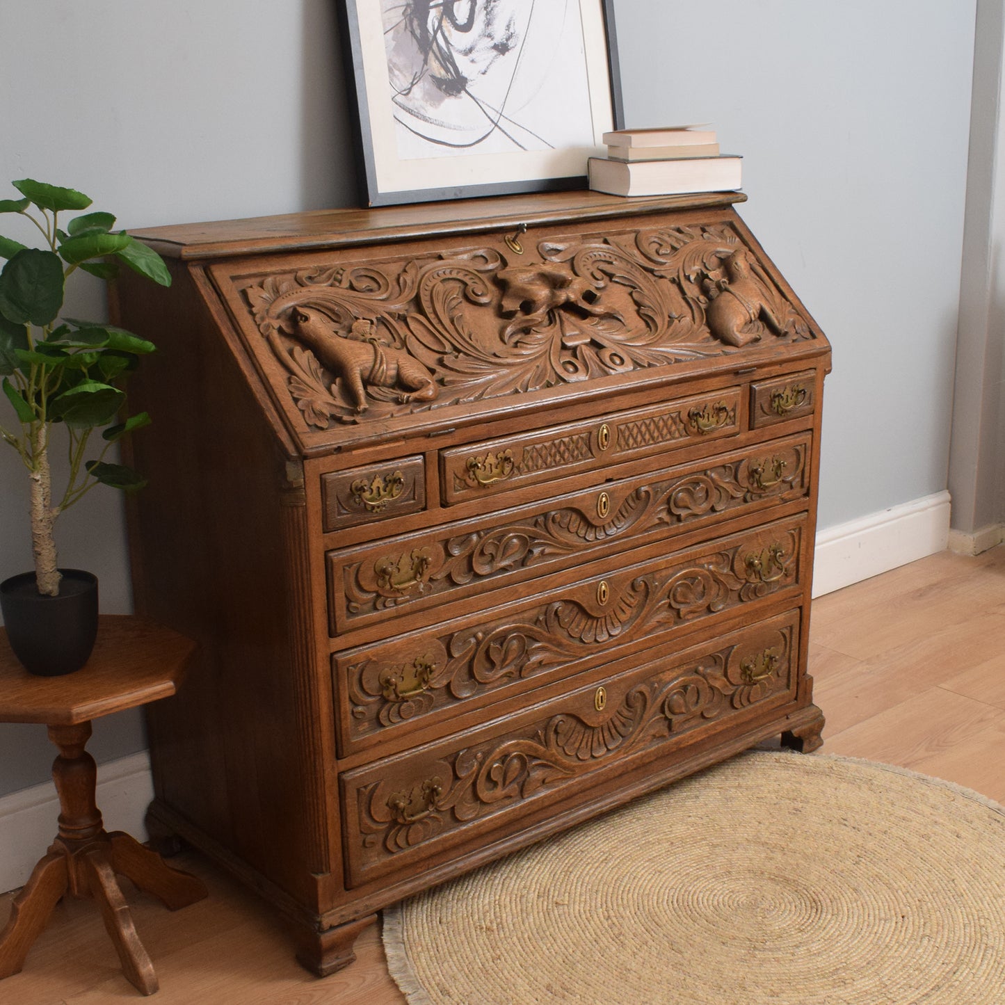 Antique Oak Bureau