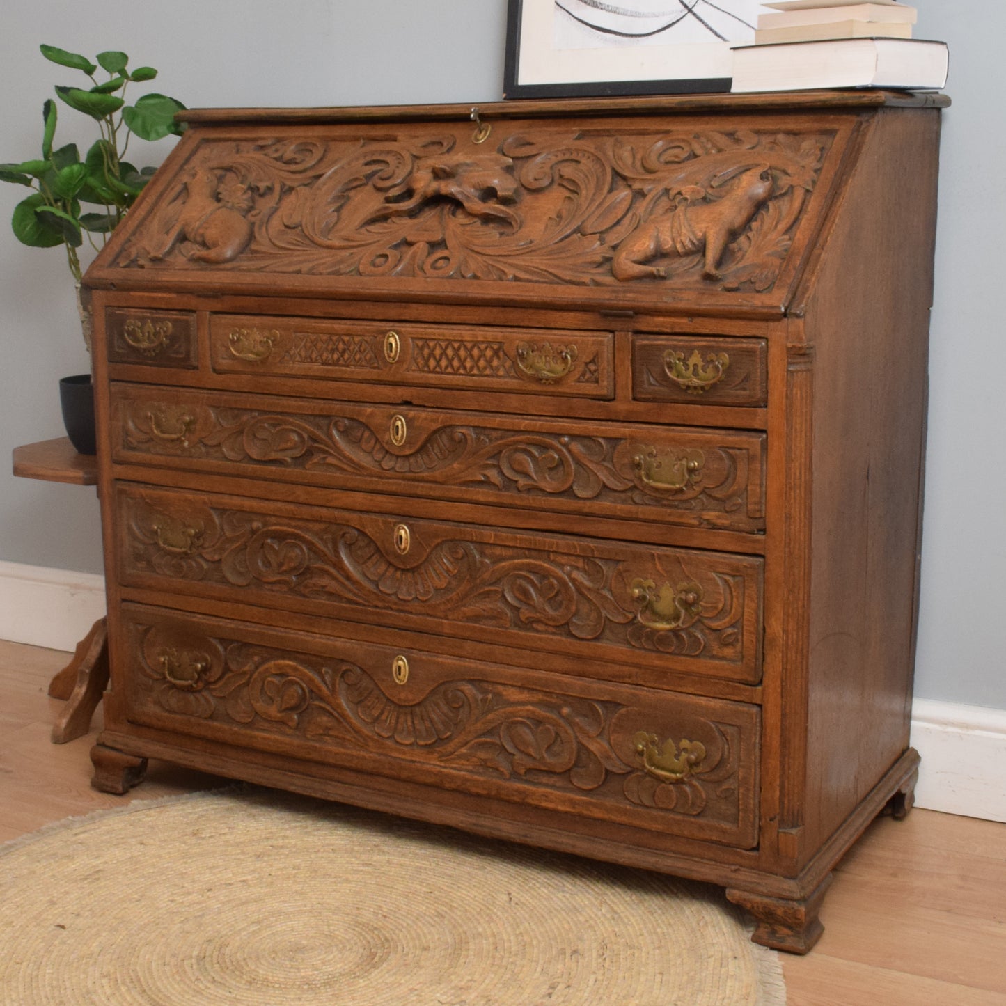 Antique Oak Bureau