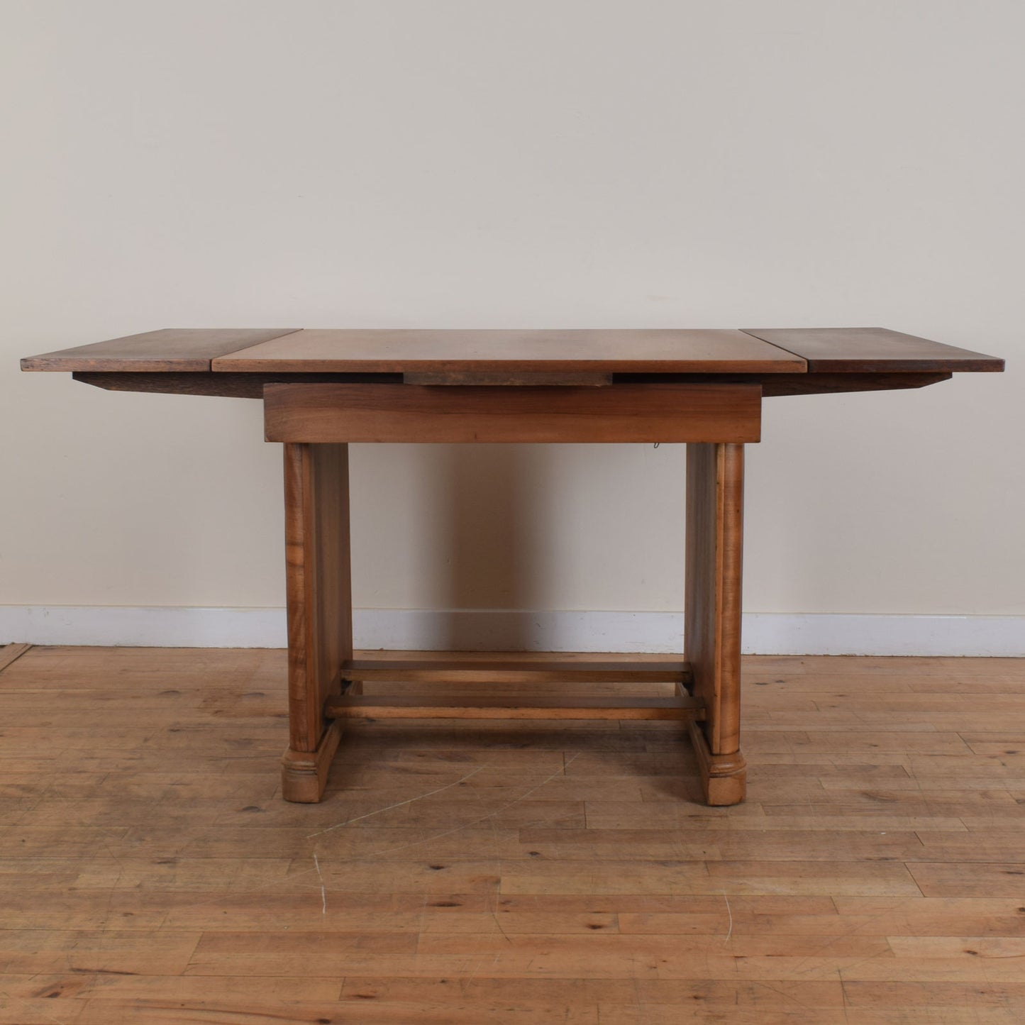Walnut Draw-Leaf Table and Six