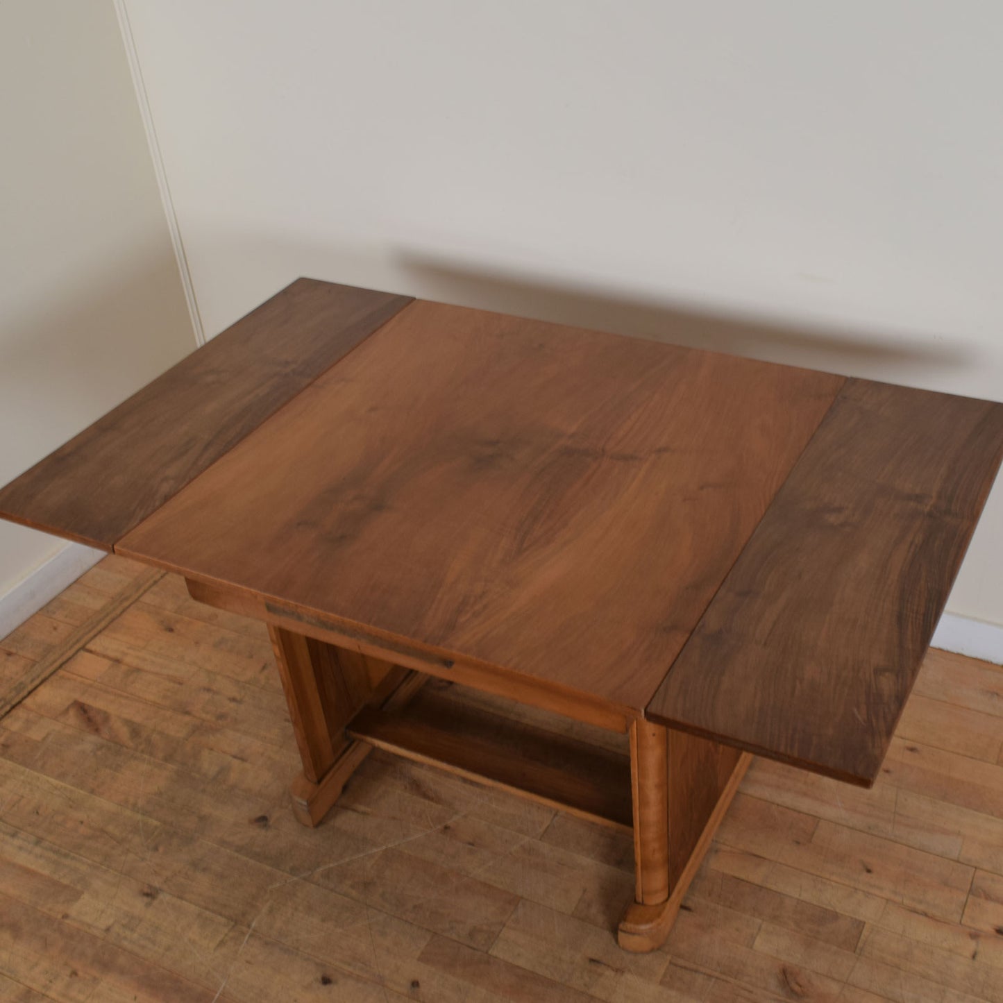 Walnut Draw-Leaf Table and Six