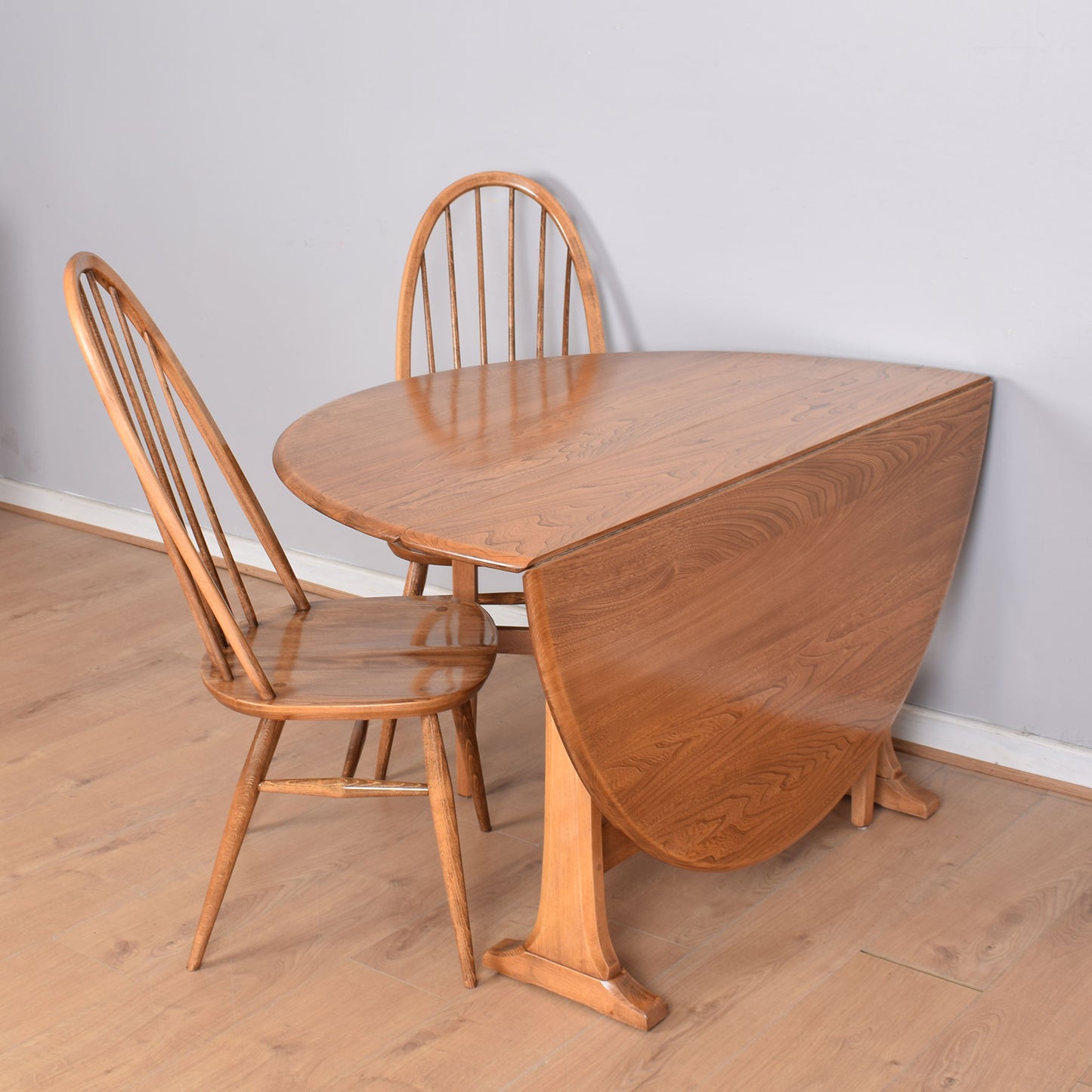 Restored Ercol Dining Table with Four Chairs