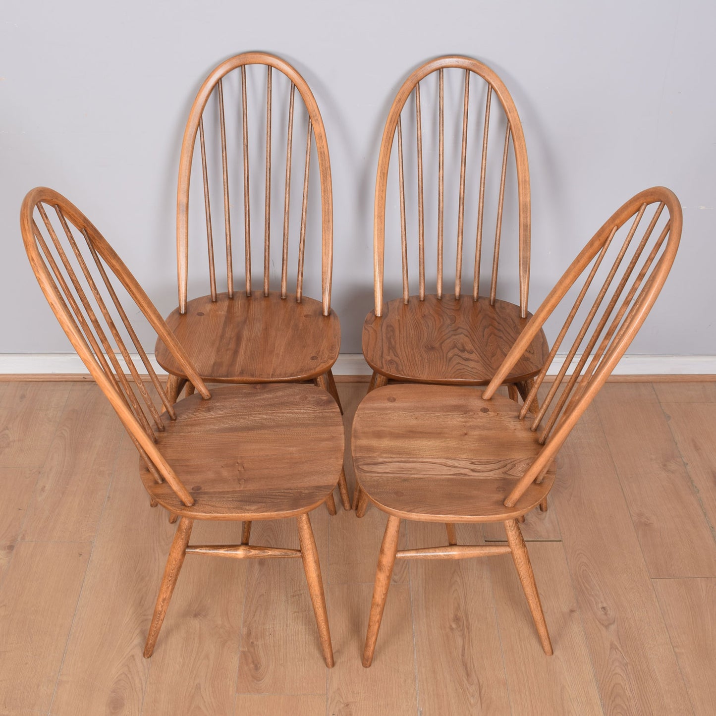 Restored Ercol Dining Table with Four Chairs