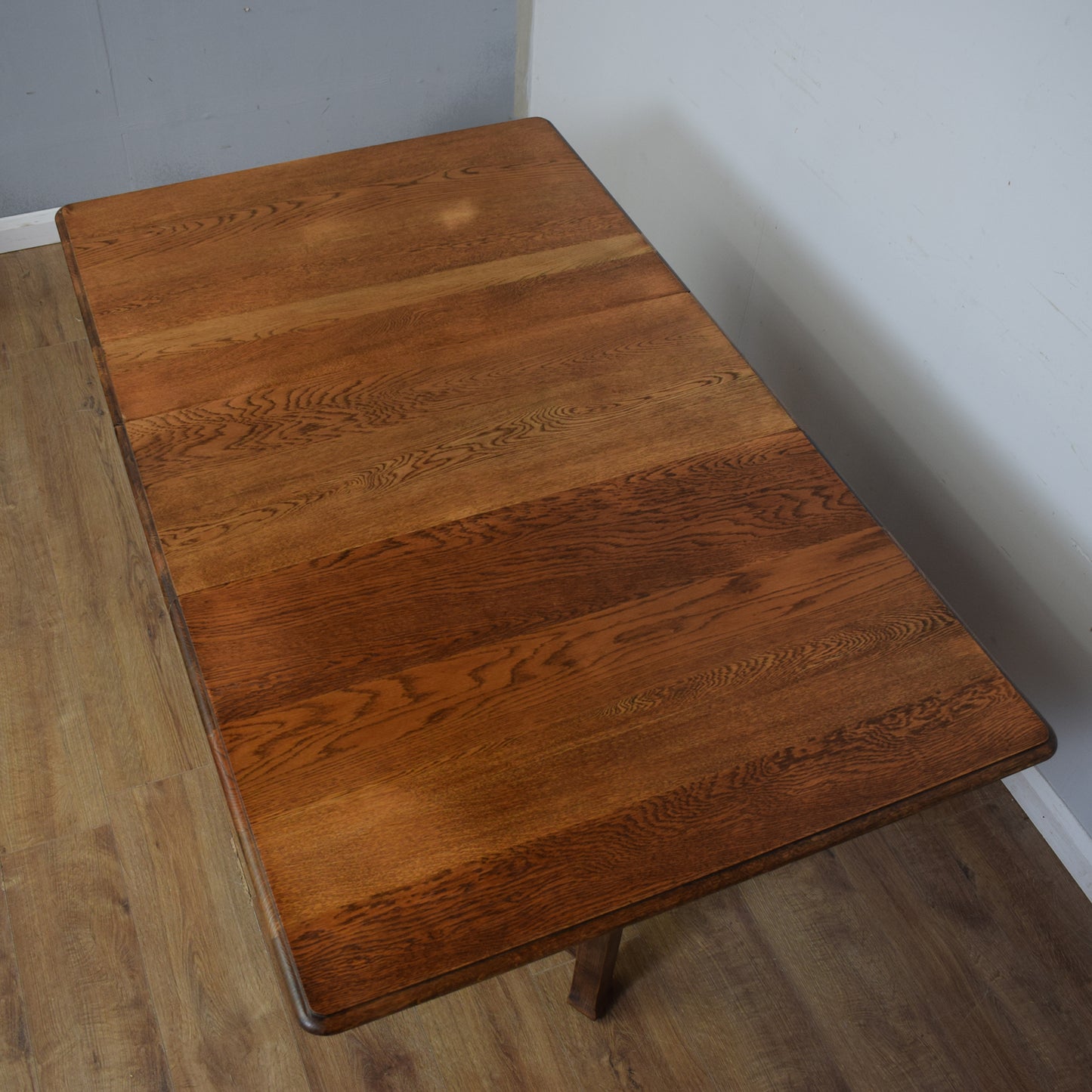 Oak Drop-Leaf Table & Four Chairs