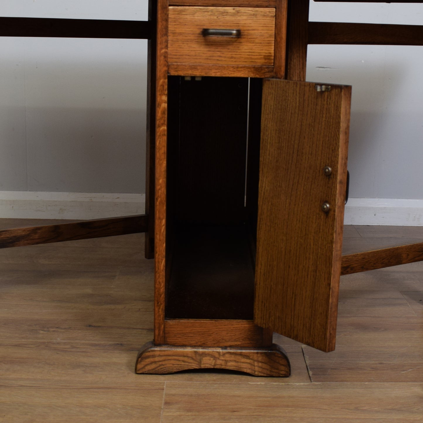 Oak Drop-Leaf Table & Four Chairs