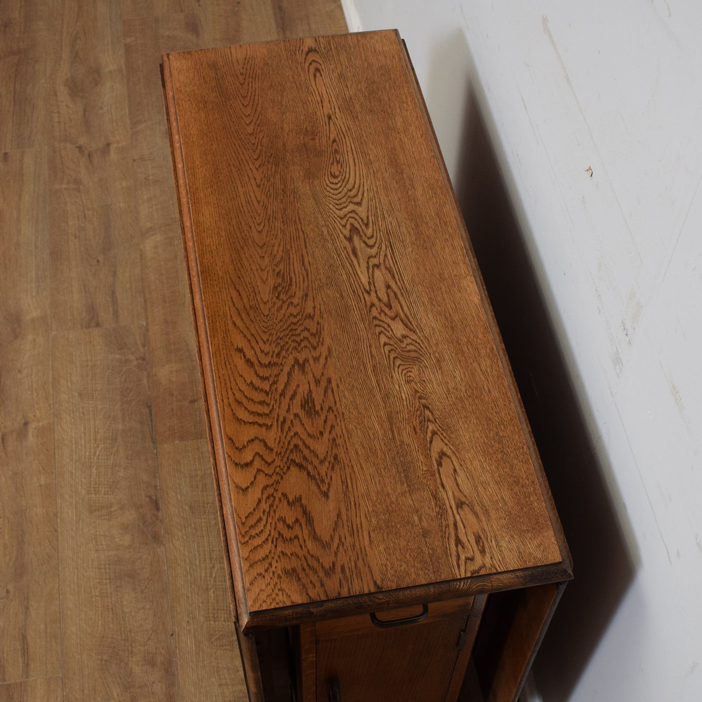 Oak Drop-Leaf Table & Four Chairs