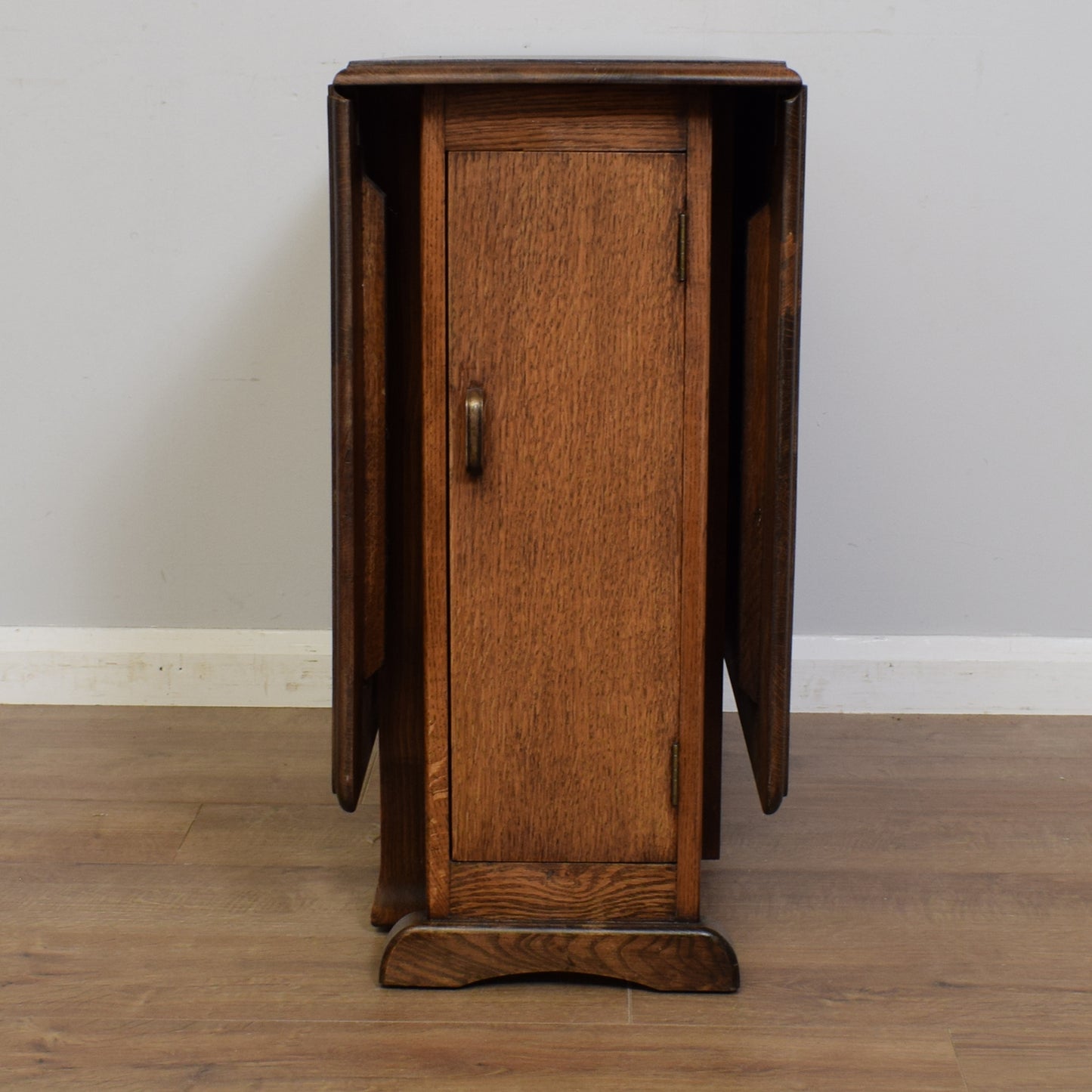 Oak Drop-Leaf Table & Four Chairs