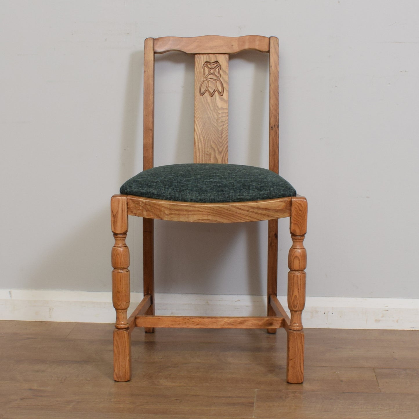 Oak Drop-Leaf Table & Four Chairs