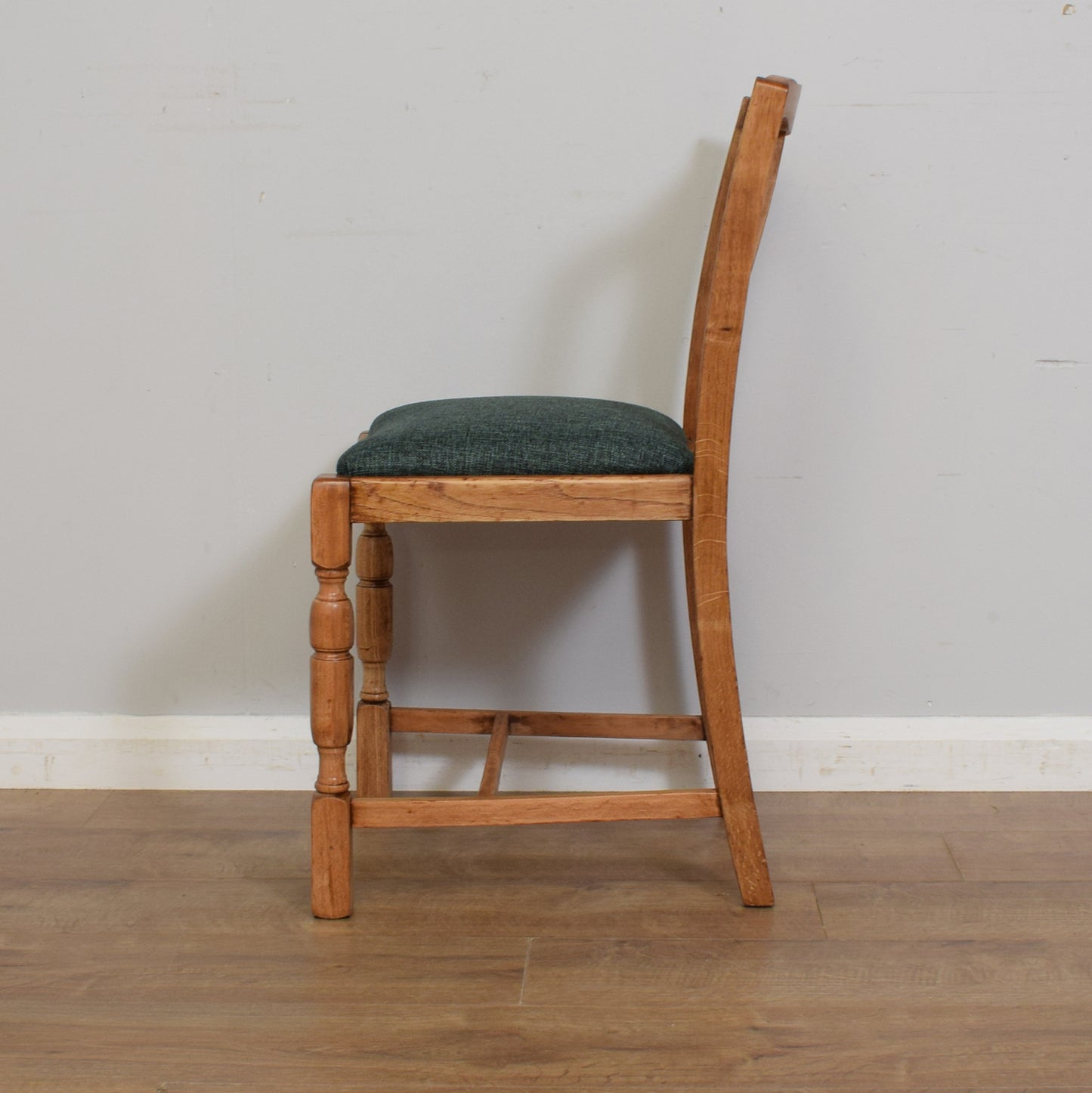 Oak Drop-Leaf Table & Four Chairs