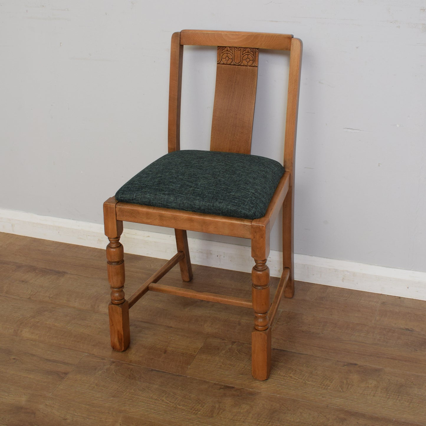 Oak Drop-Leaf Table & Four Chairs