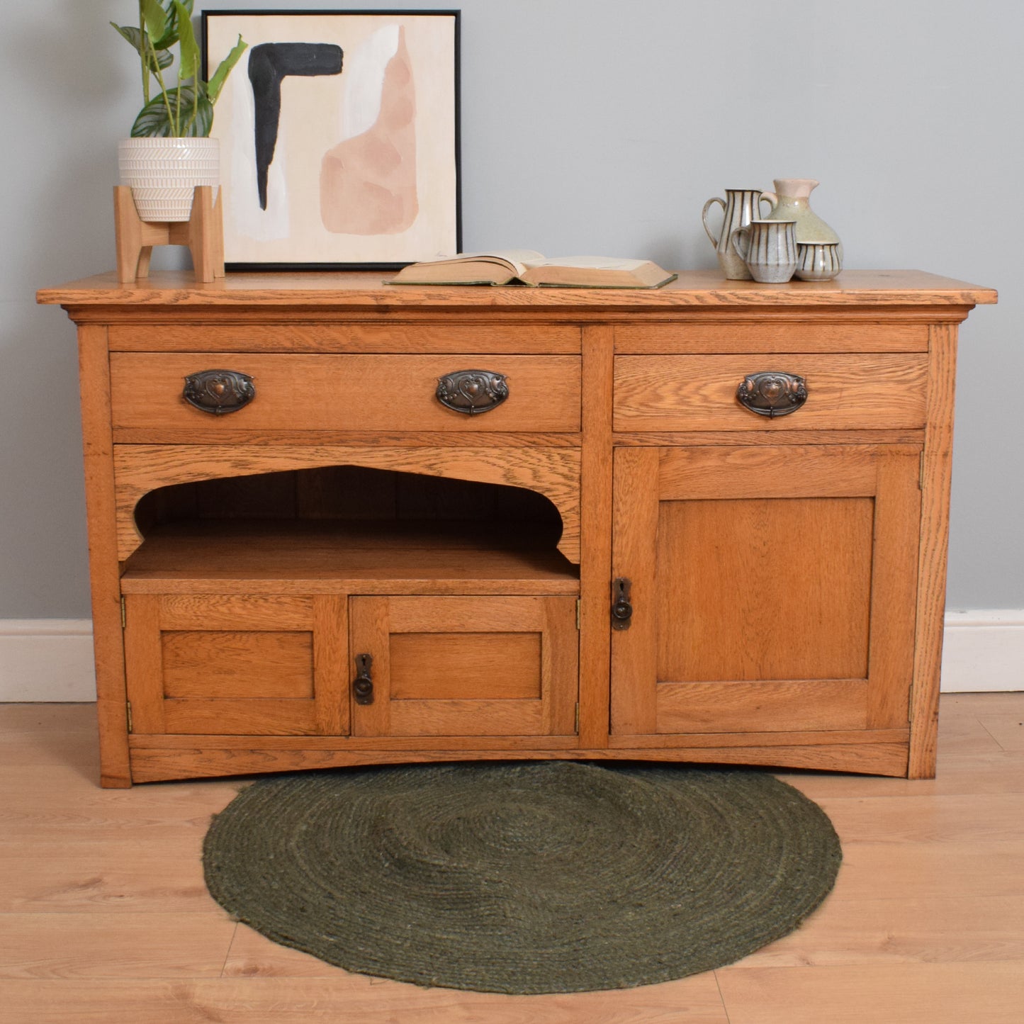 Restored 'Arts and Crafts' Oak Sideboard