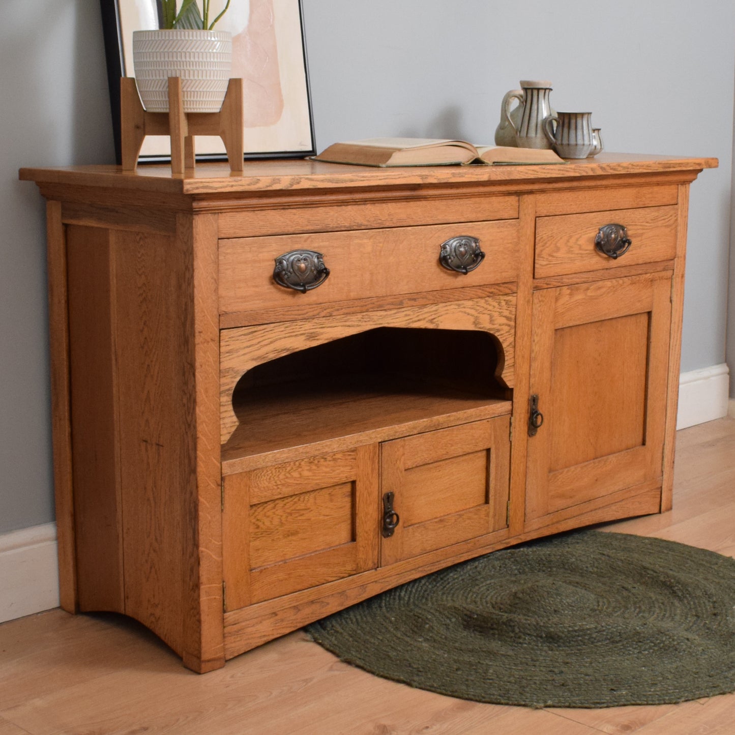 Restored 'Arts and Crafts' Oak Sideboard